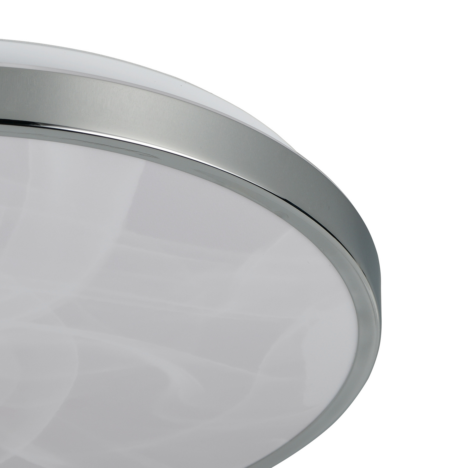 LED griestu lampa „Fena“, hroma krāsā, Ø 38 cm, metāls, IP44 LED griestu lampa „Fena“, hroma krāsā, Ø 38 cm, metāls, IP44