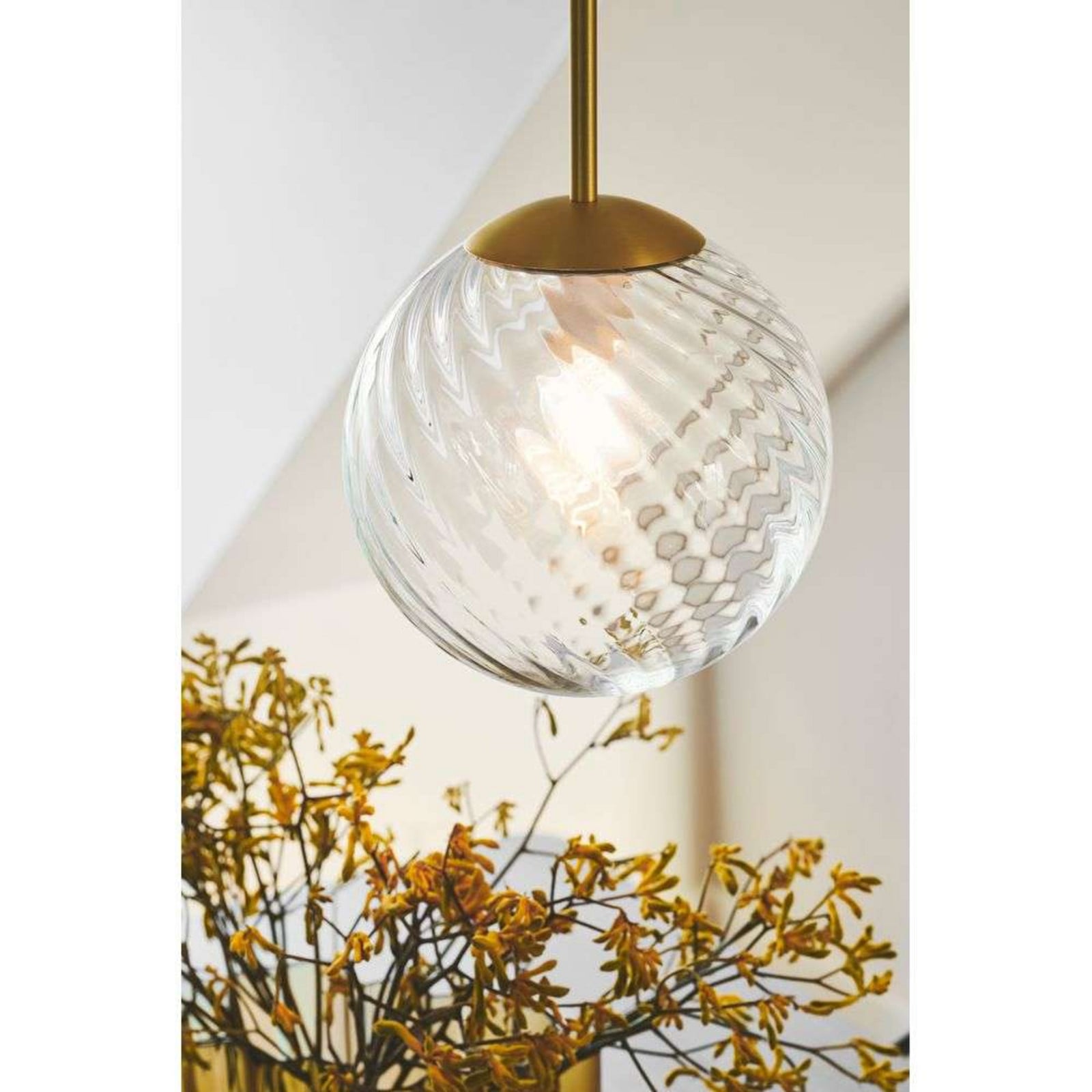 Chisell 25 Taklampa Brass Nordlux - Matsal - Glas