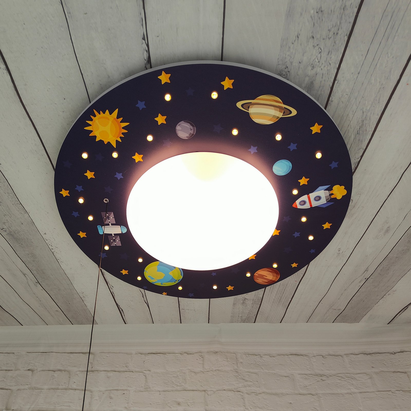 Kosminis lubų šviestuvas su LED žvaigždėtu dangumi