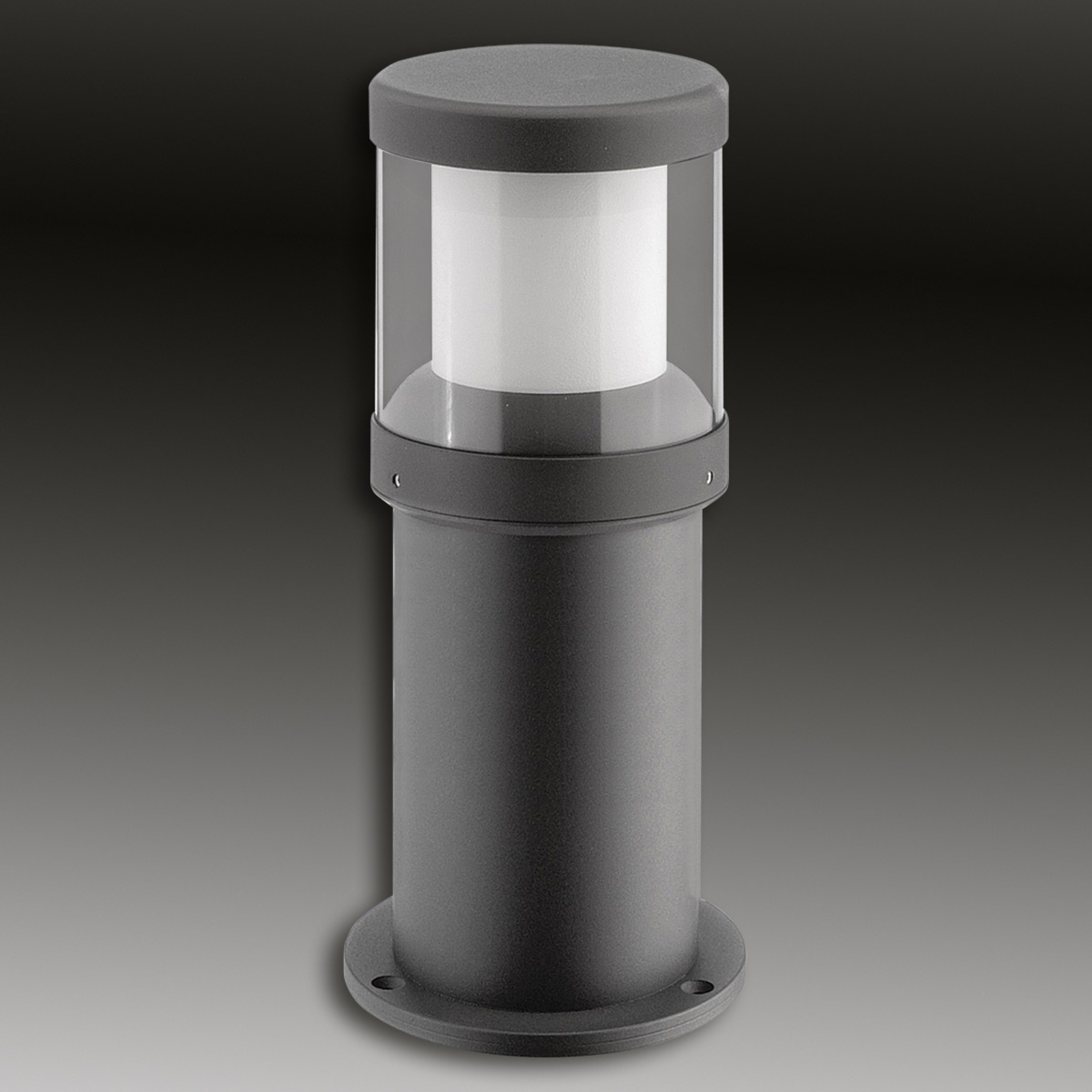Levent powdercoated LED pillar light IP65 Lights.co.uk