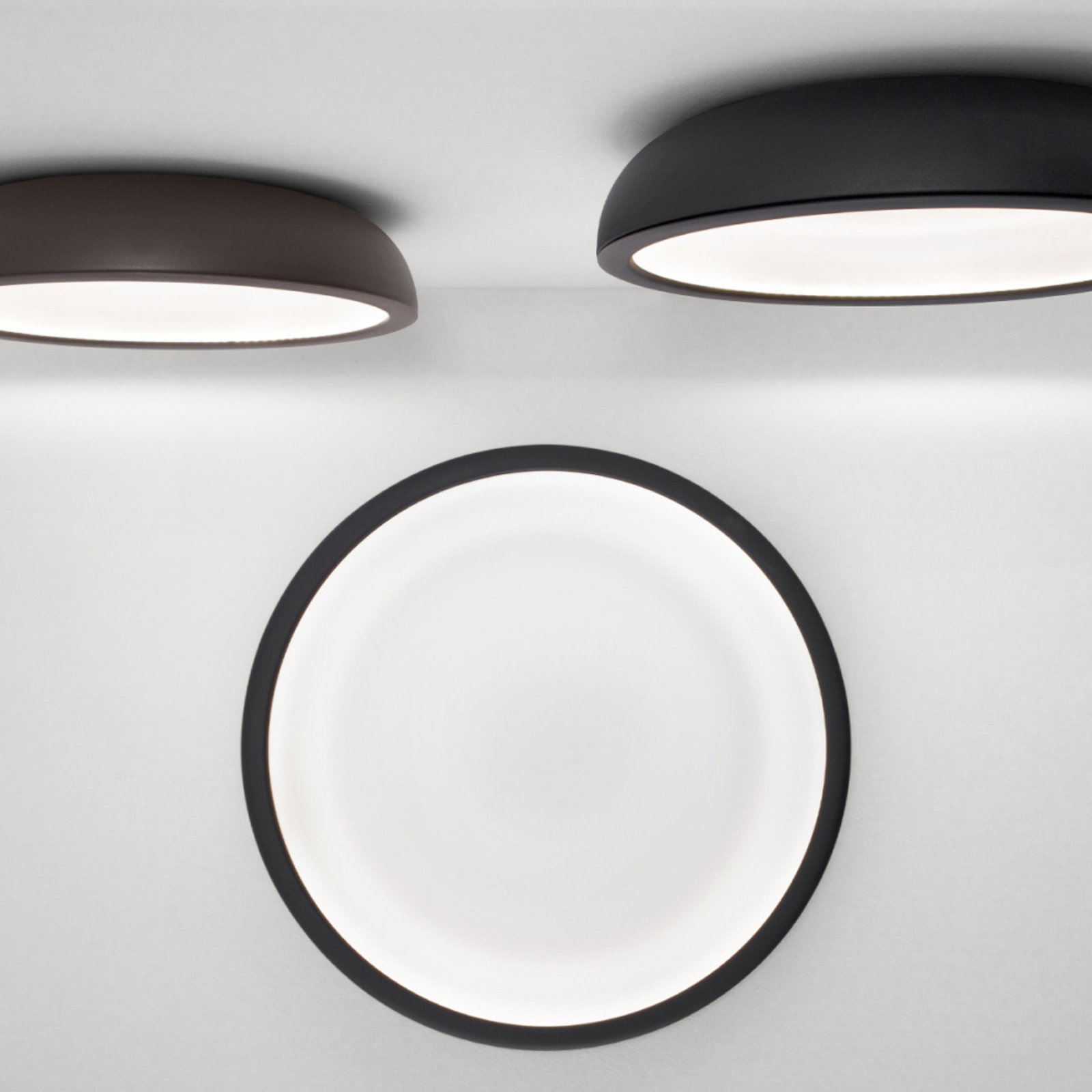 Plafoniera LED Reflexio, Ø 65 cm, nero - Stilnovo Plafoniera LED Reflexio, Ø 65 cm, nero - Stilnovo