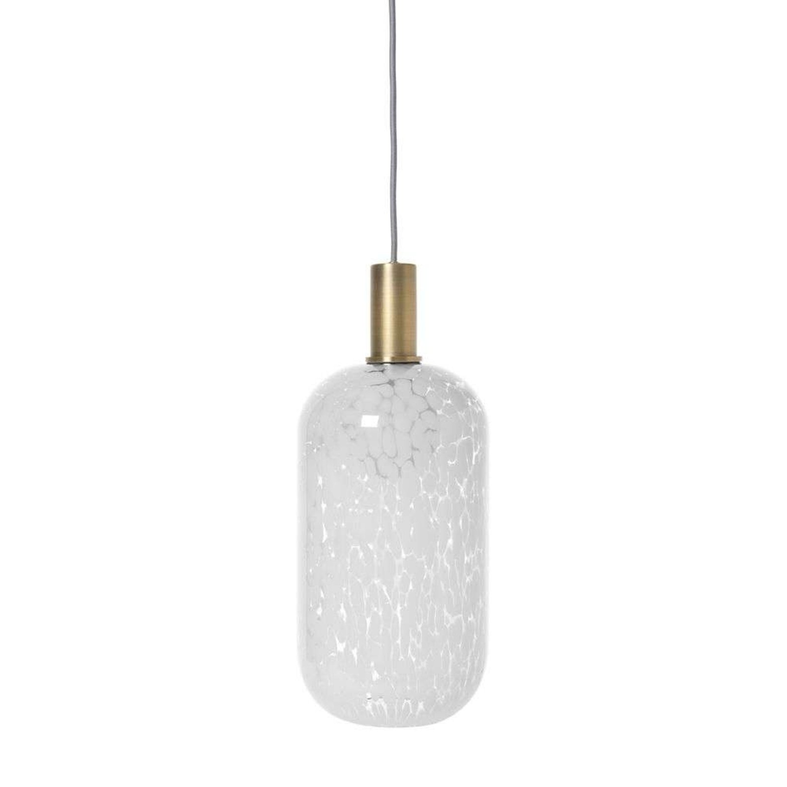 Collect Lustră Pendul Casca Tall Milk/Low Brass - ferm LIVING