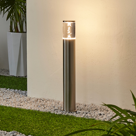 Sockellampe Belen aus Edelstahl mit LEDs