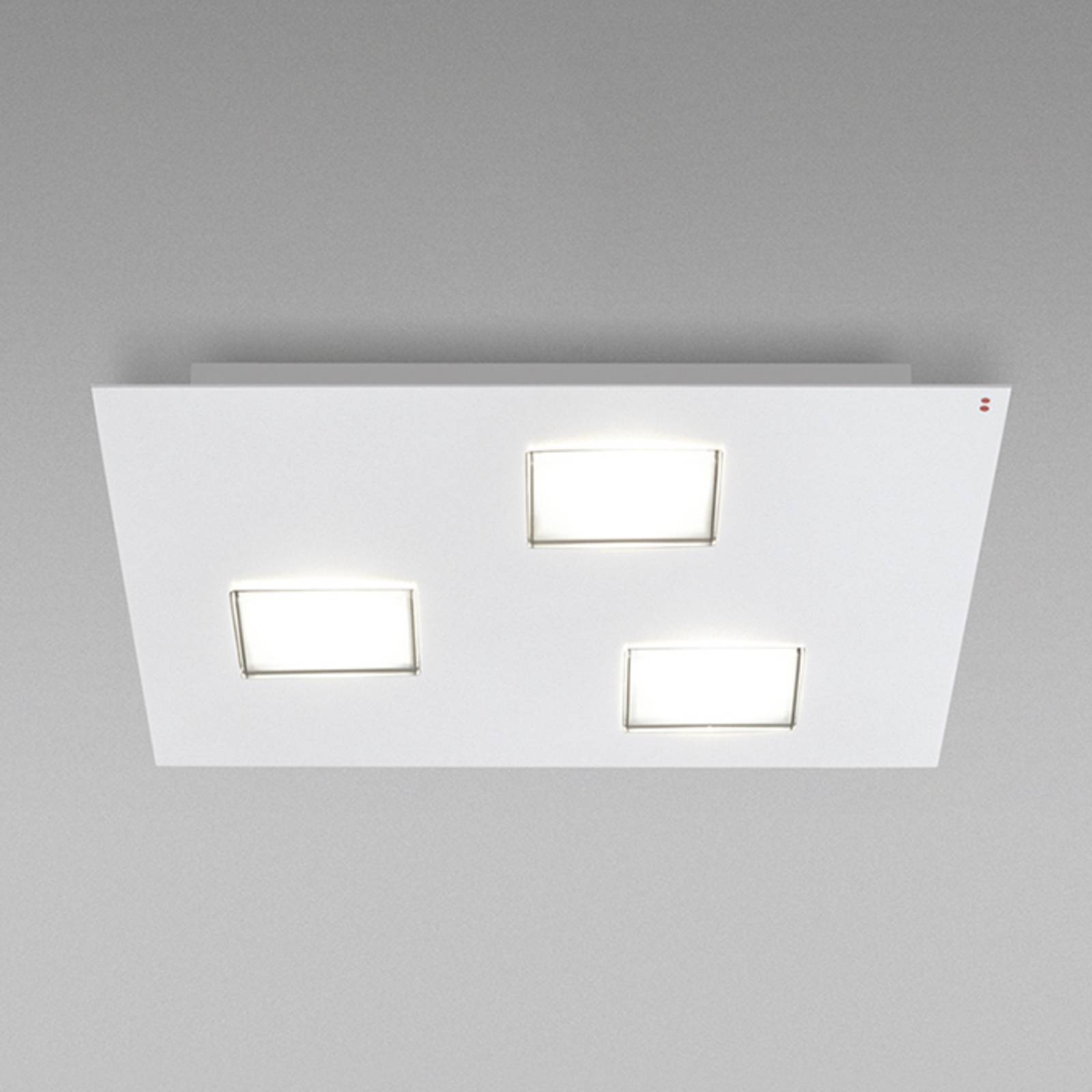 Fabbian Quarter biele stropné LED svetlo 3-pl.