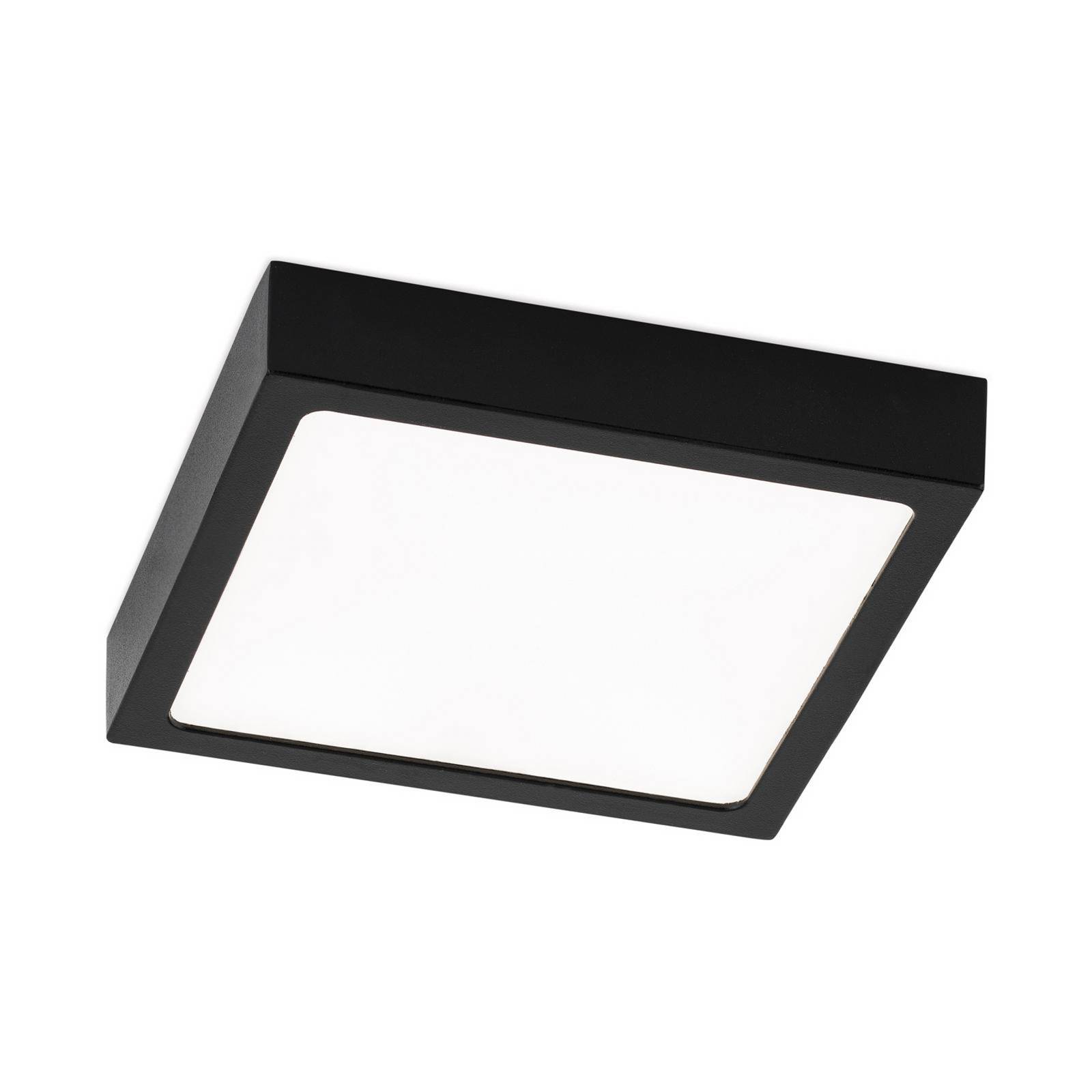 LED-Deckenlampe Disc, schwarz Länge 14 cm, CCT Metall