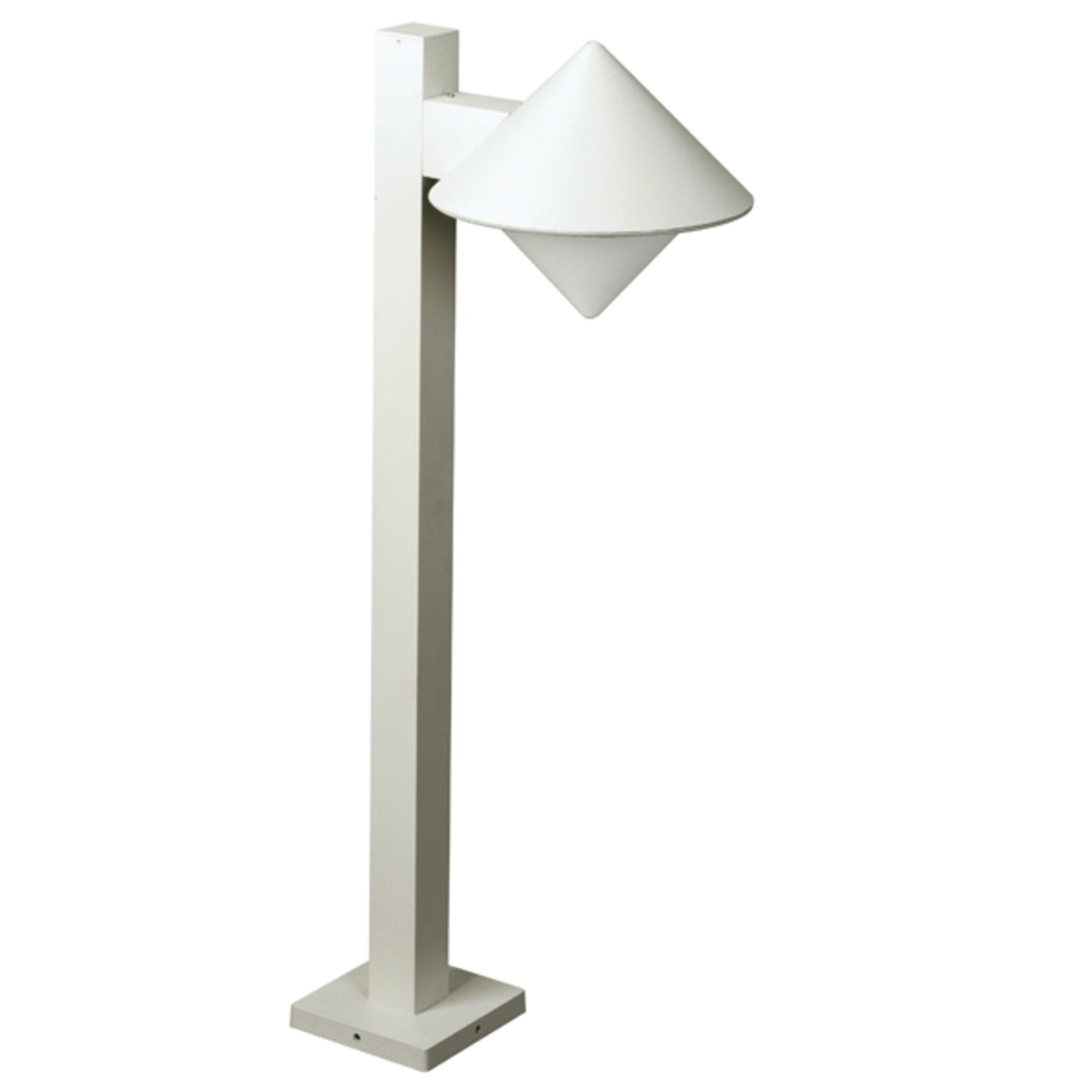 Albert Leuchten Modern path light 202, white, die-cast aluminium, opal glass, E27, 75 W, energy efficiency: A++, H: 90 cm