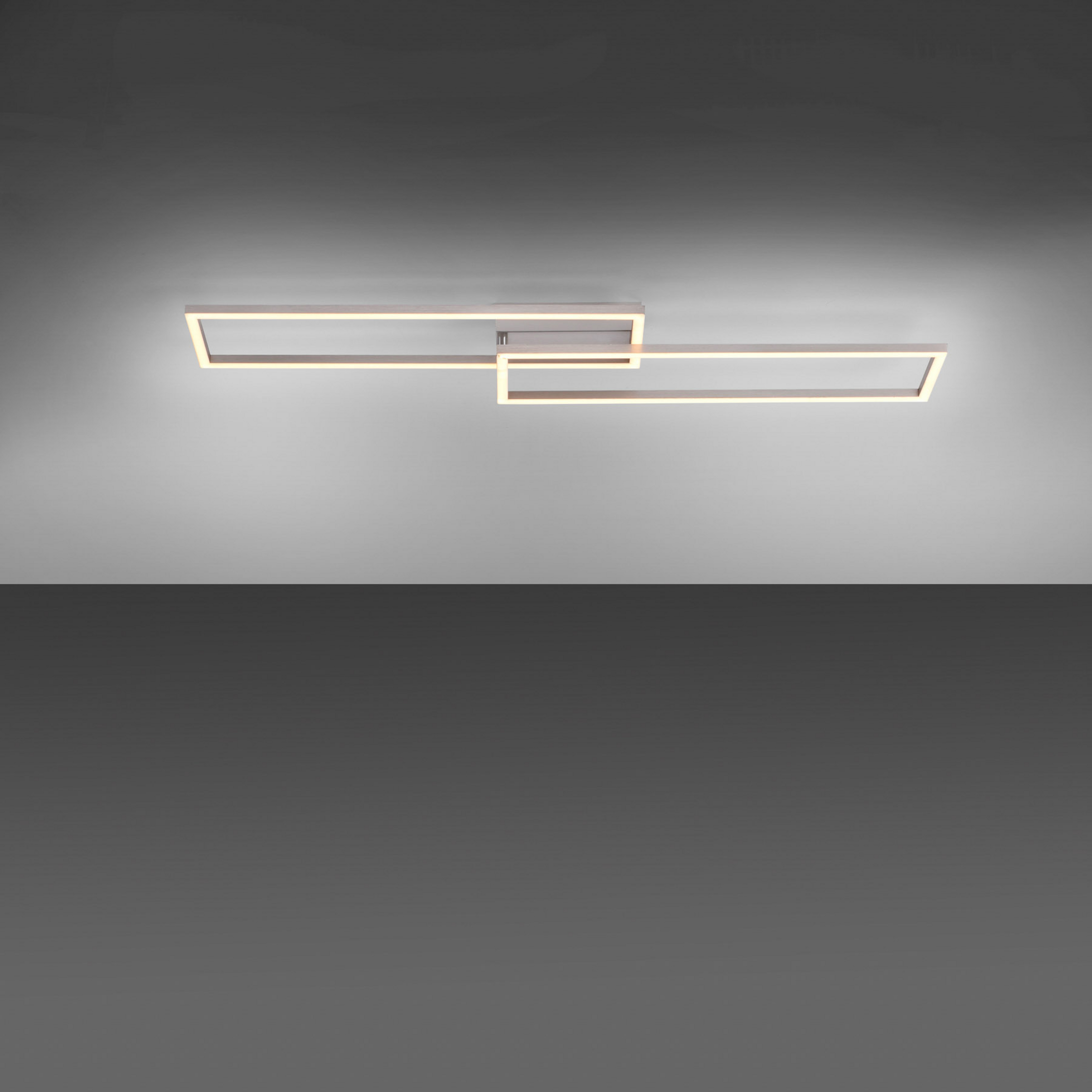 Plafonnier LED Iven, à intensité variable, acier, 92,4 x 22 cm