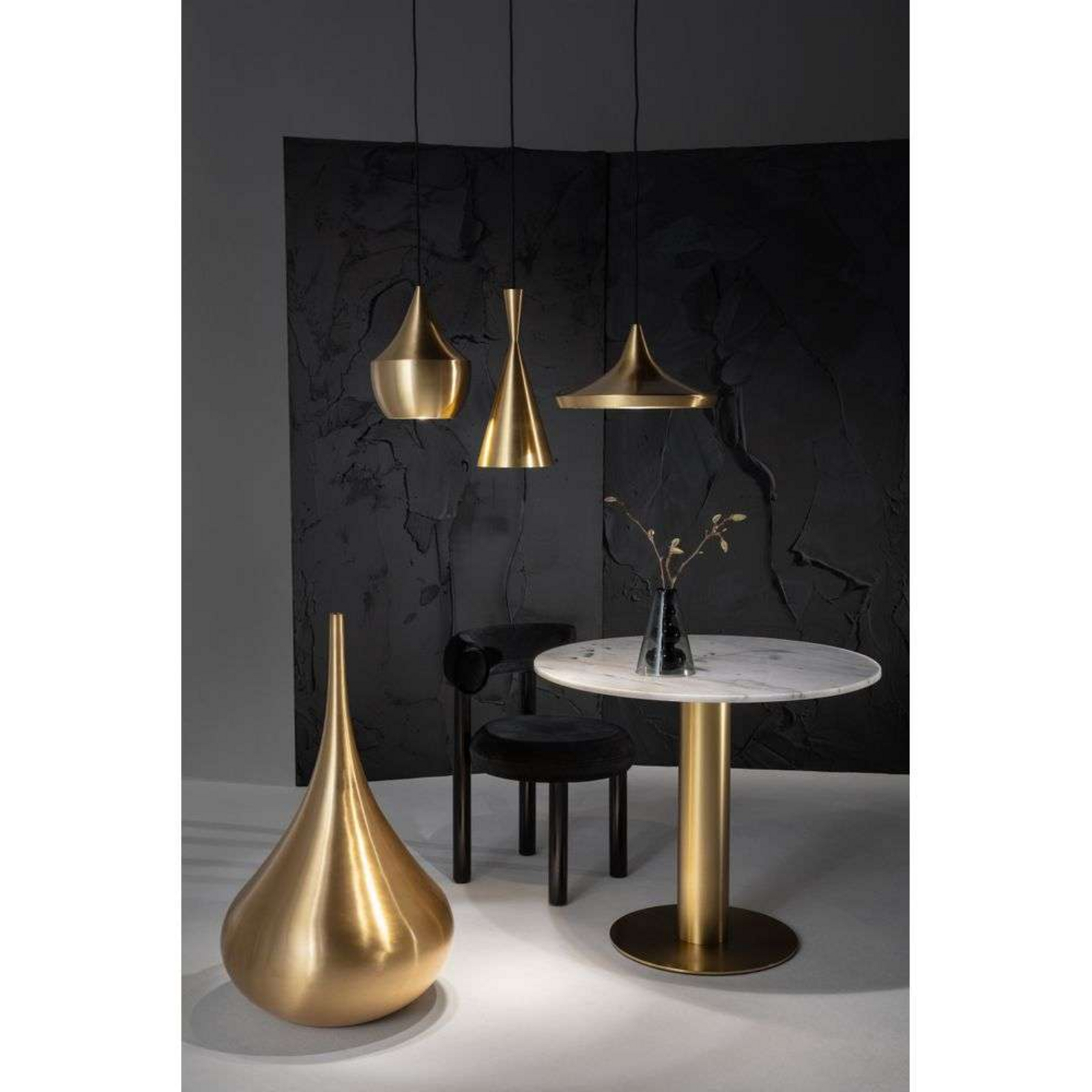 Beat Light Fat LED Lustră Pendul Brushed Brass - Tom Dixon