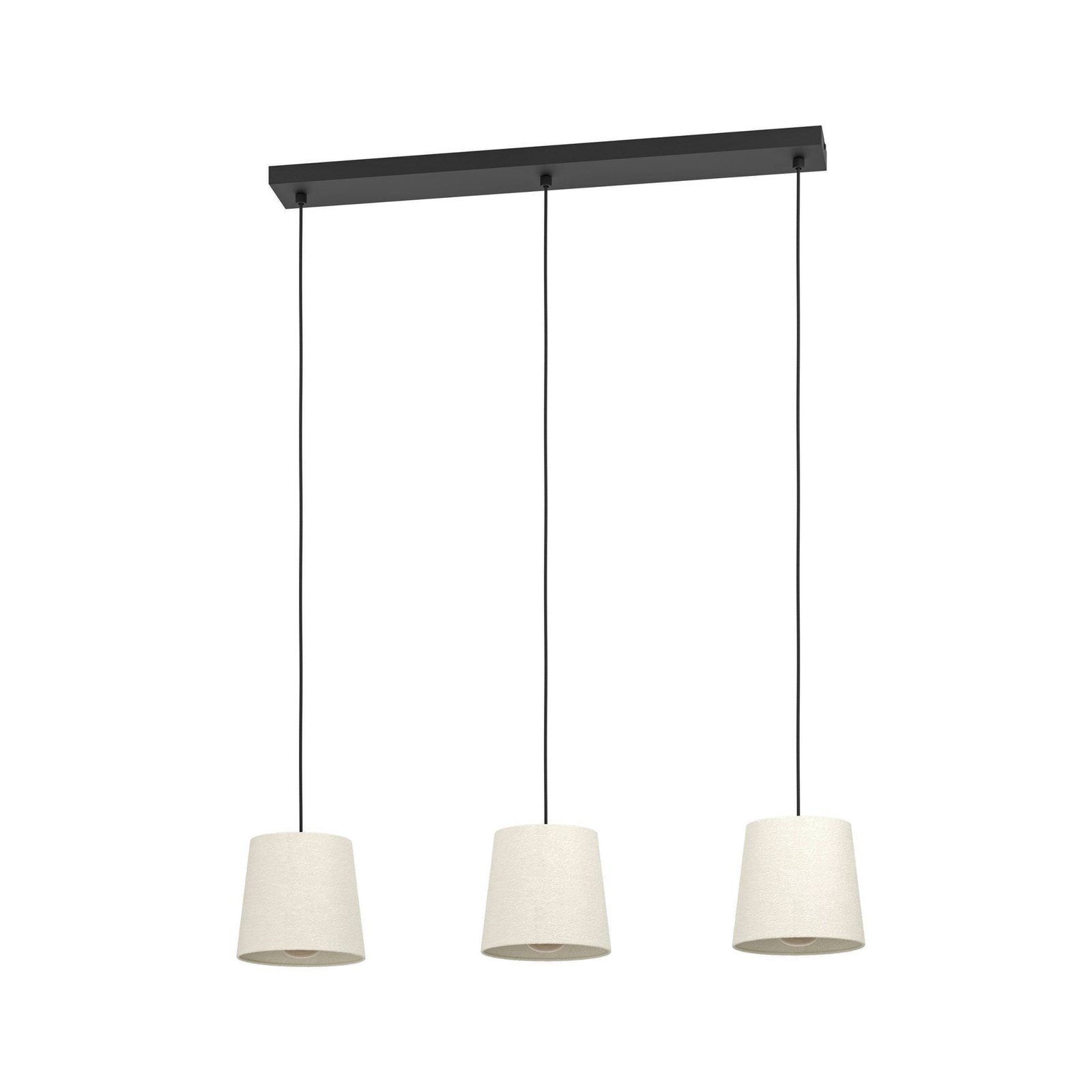 Febres hanglamp, zwart/wit, 3-lamps.