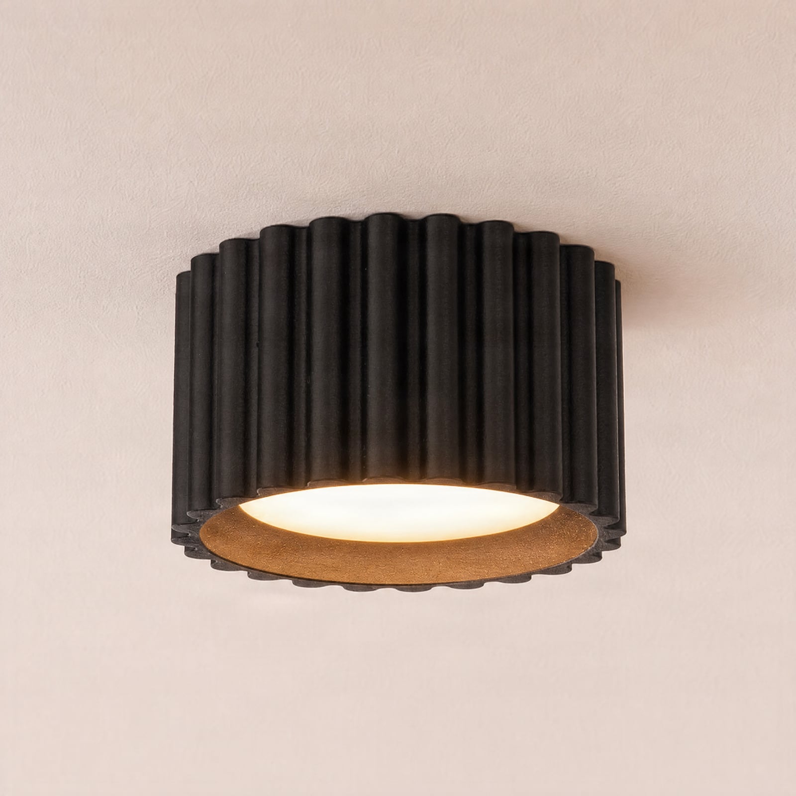 Lampa sufitowa Aura 1, czarna, 1-punktowa, Ø 10 cm, GX53