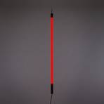 Lámpara LED SELETTI Linea, roja, detalles de madera, universal
