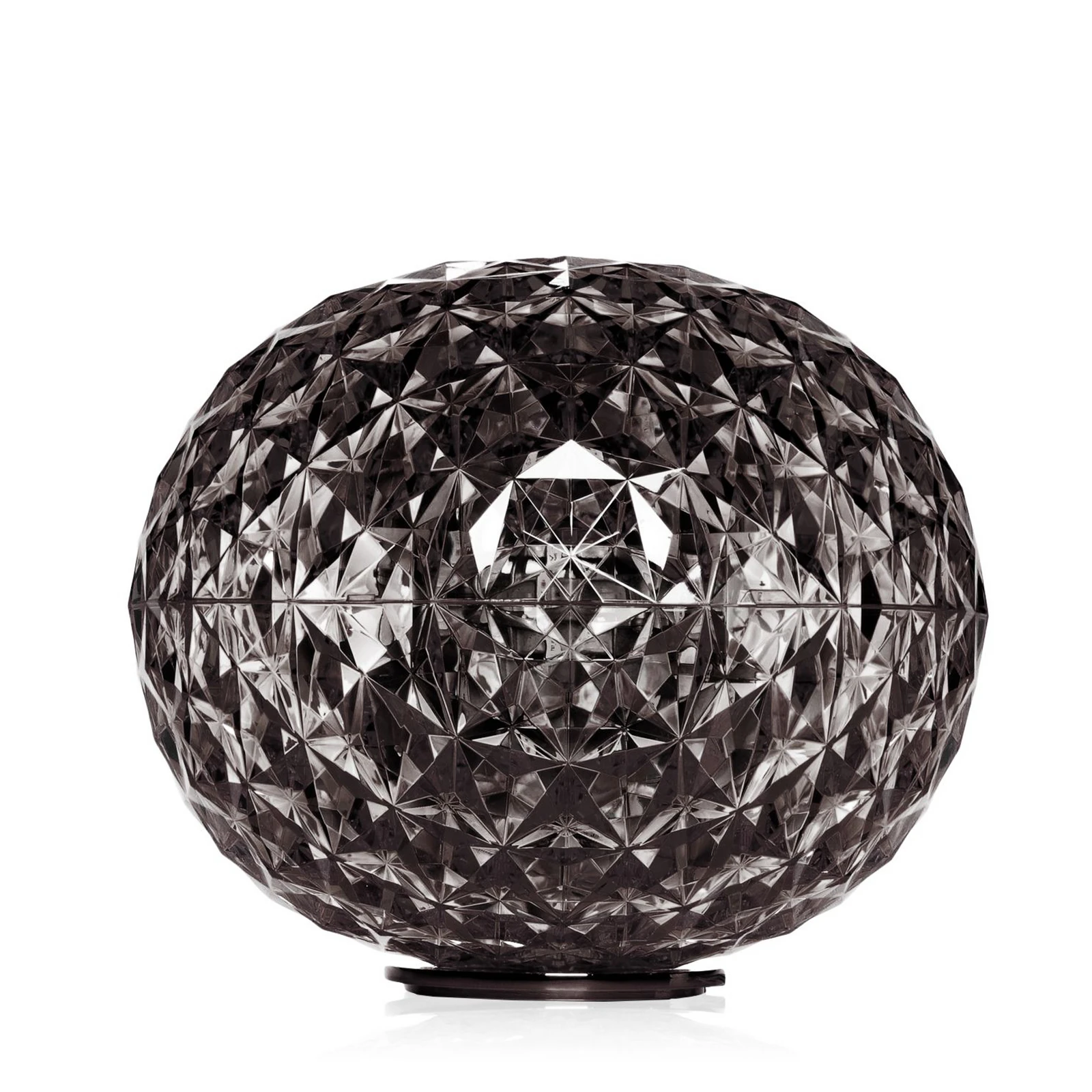 Bolvormige LED tafellamp Planet, rookgrijs