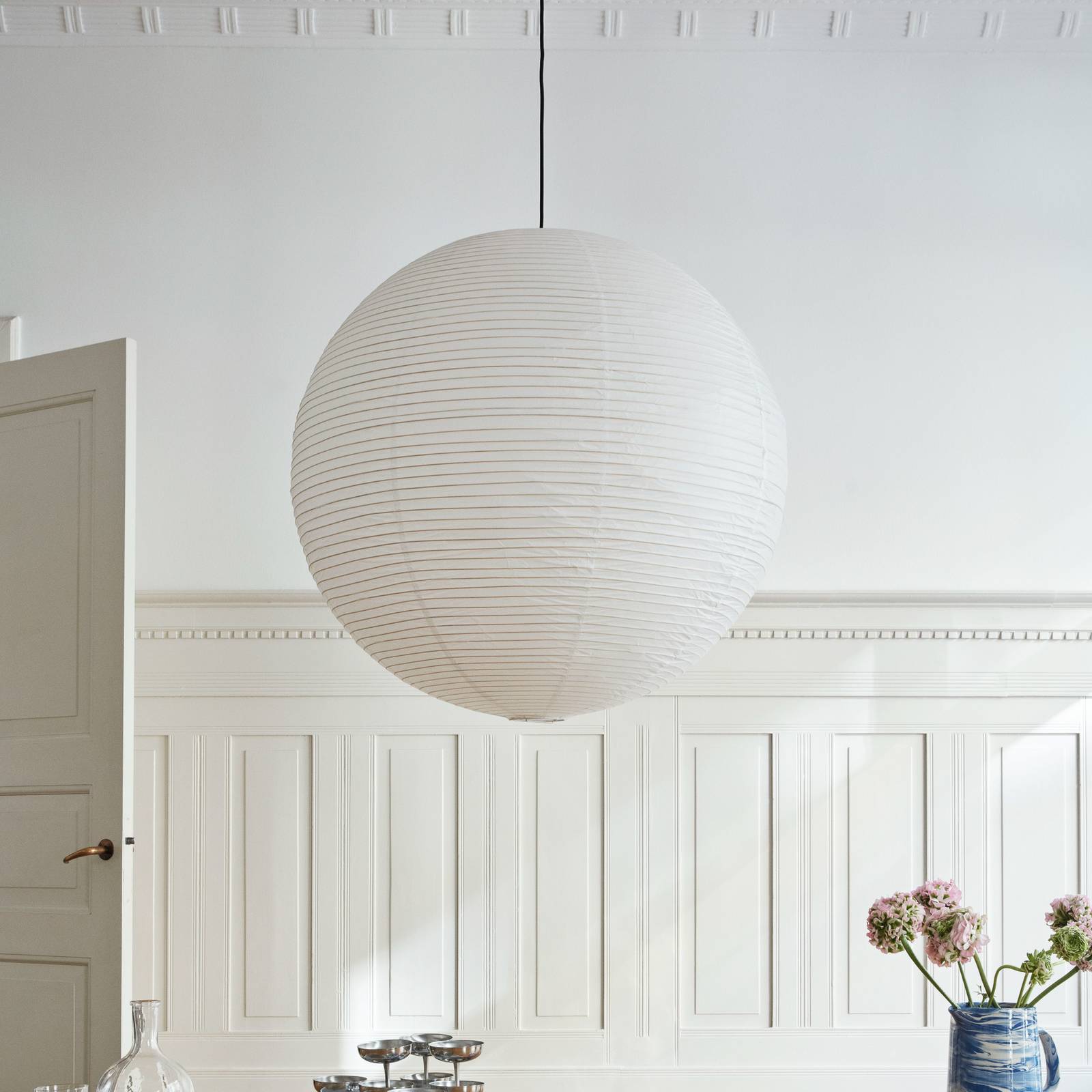 HAY lampeskærm Paper Shade, Ø 50 cm, hvid – uden ledningssæt