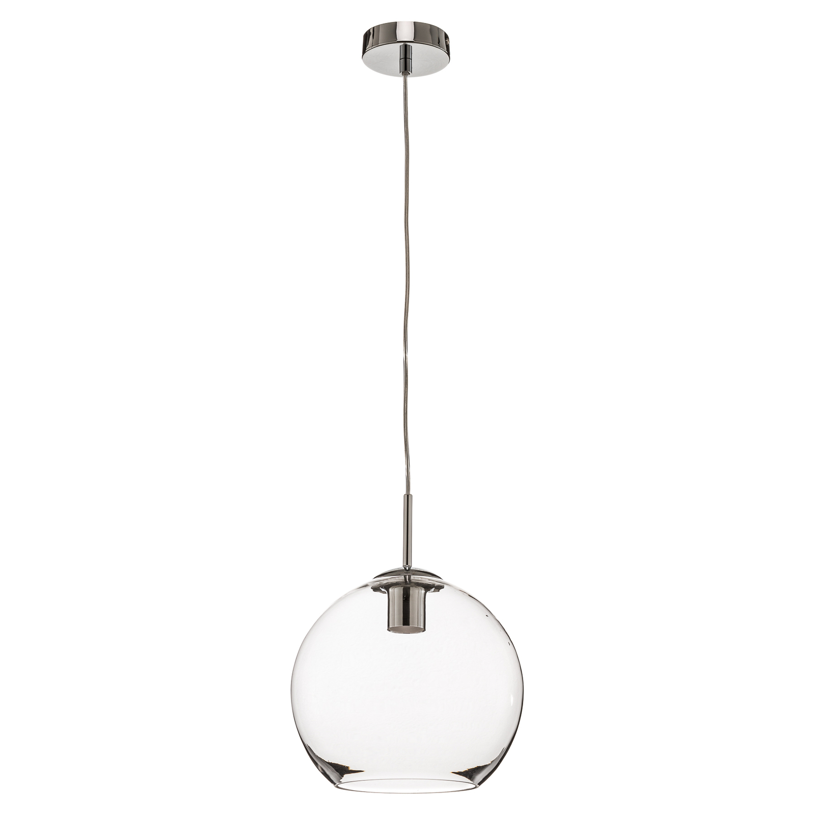 Lampada sospens vetro sferica, 25 cm trasparente