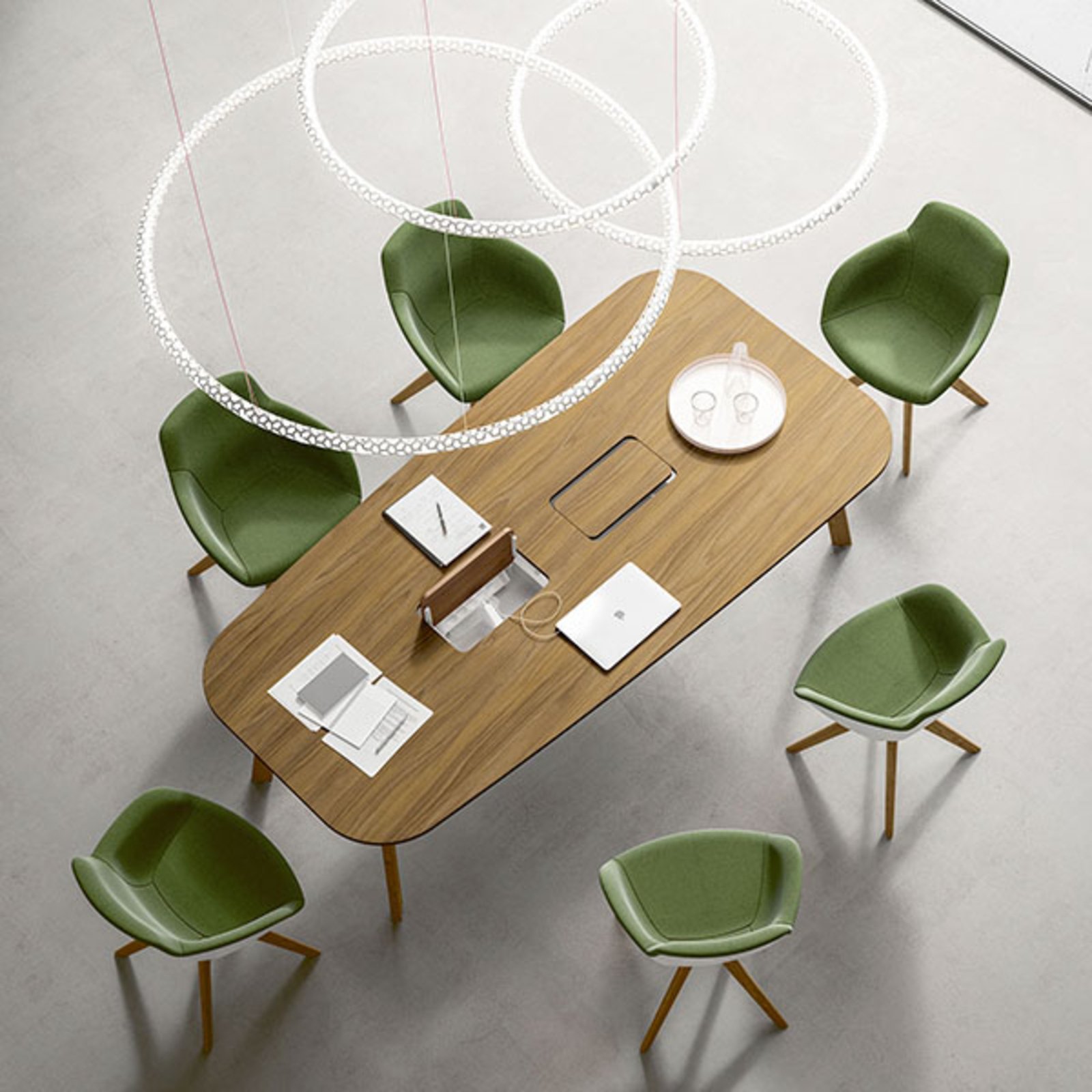 Squiggle H1 Lustră Pendul 2700K Matt White - Rotaliana