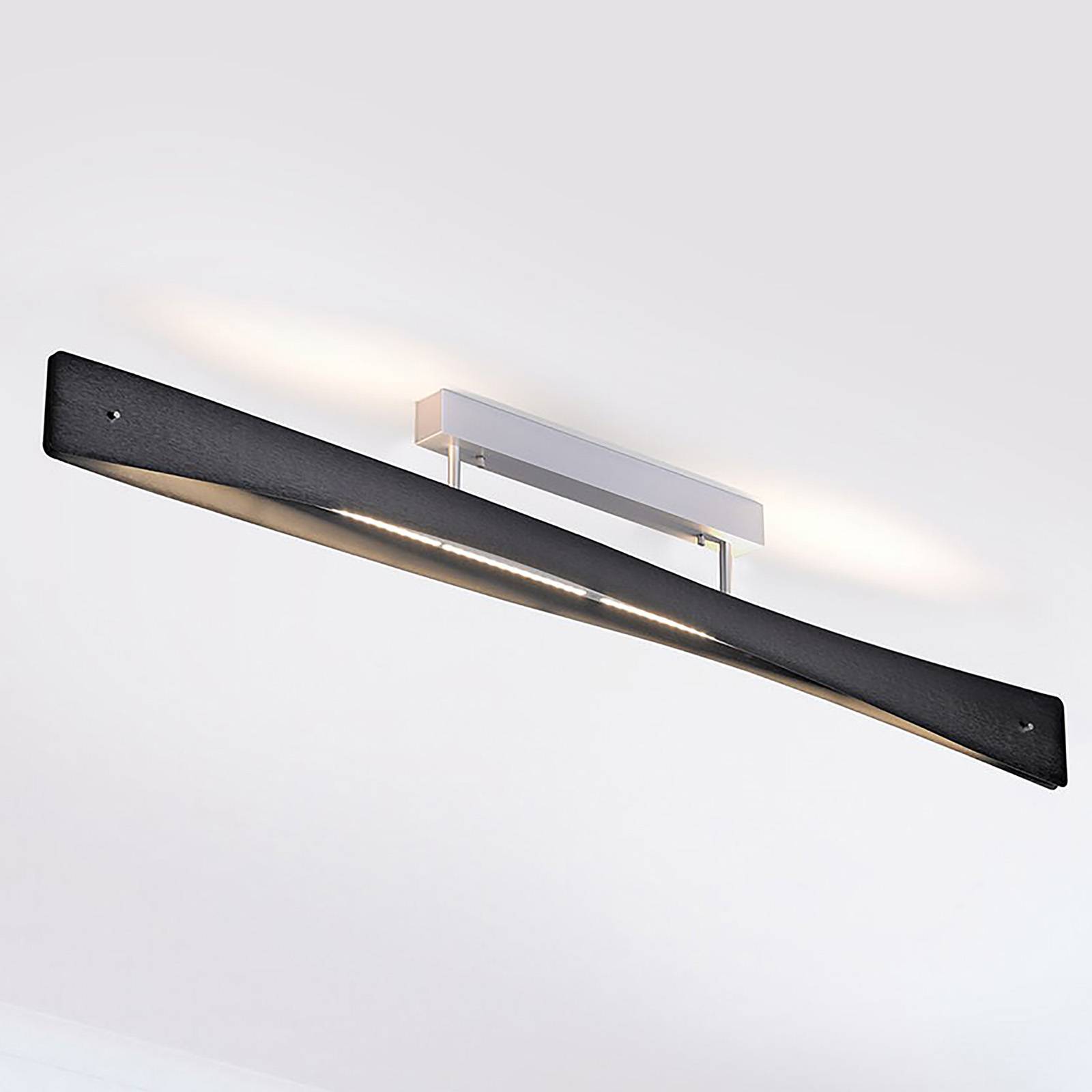 Lucande Lian lampa sufitowa LED, czarna, aluminium