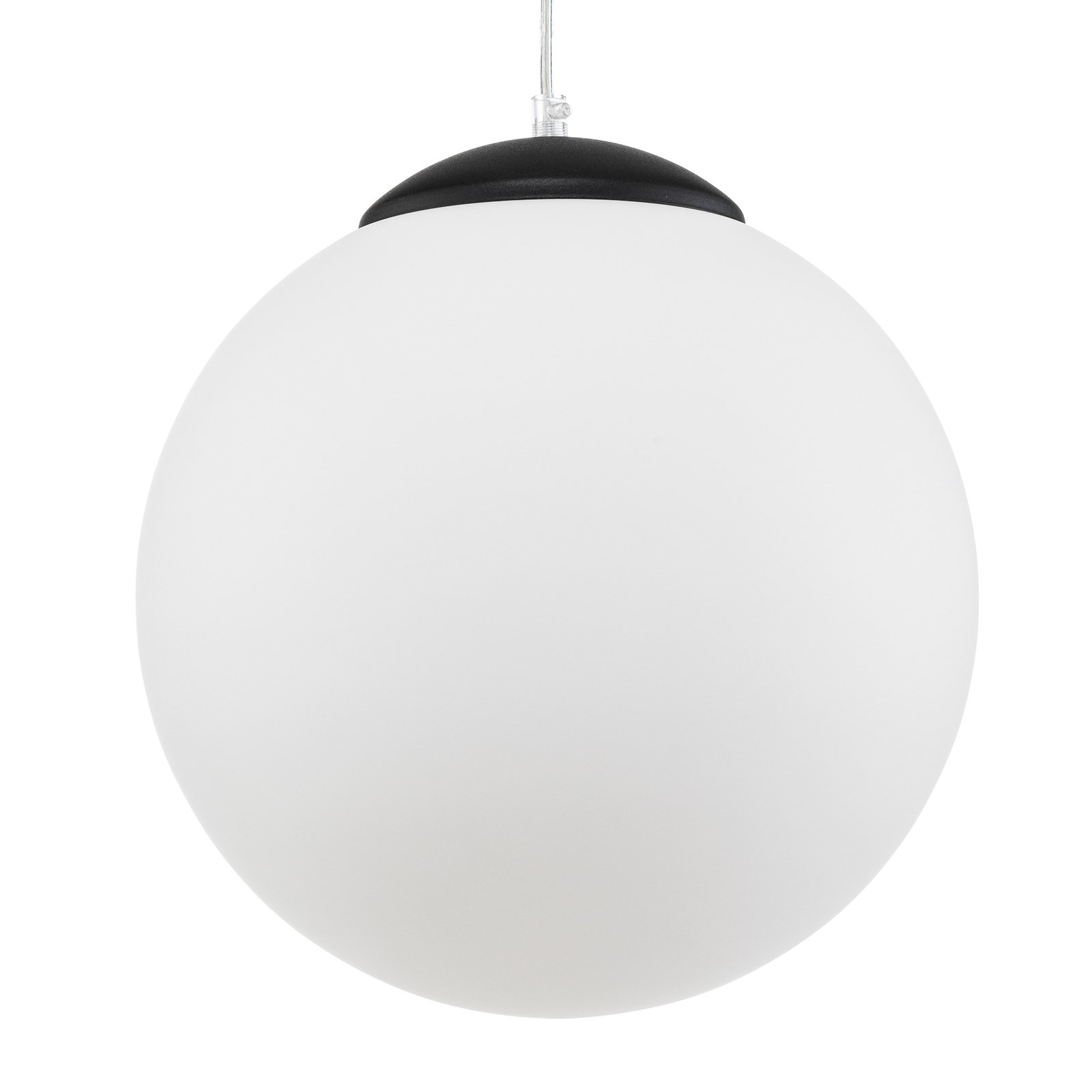 Lampa wisząca w kształcie kuli, szkło opalowe/chrom, Ø 30 cm