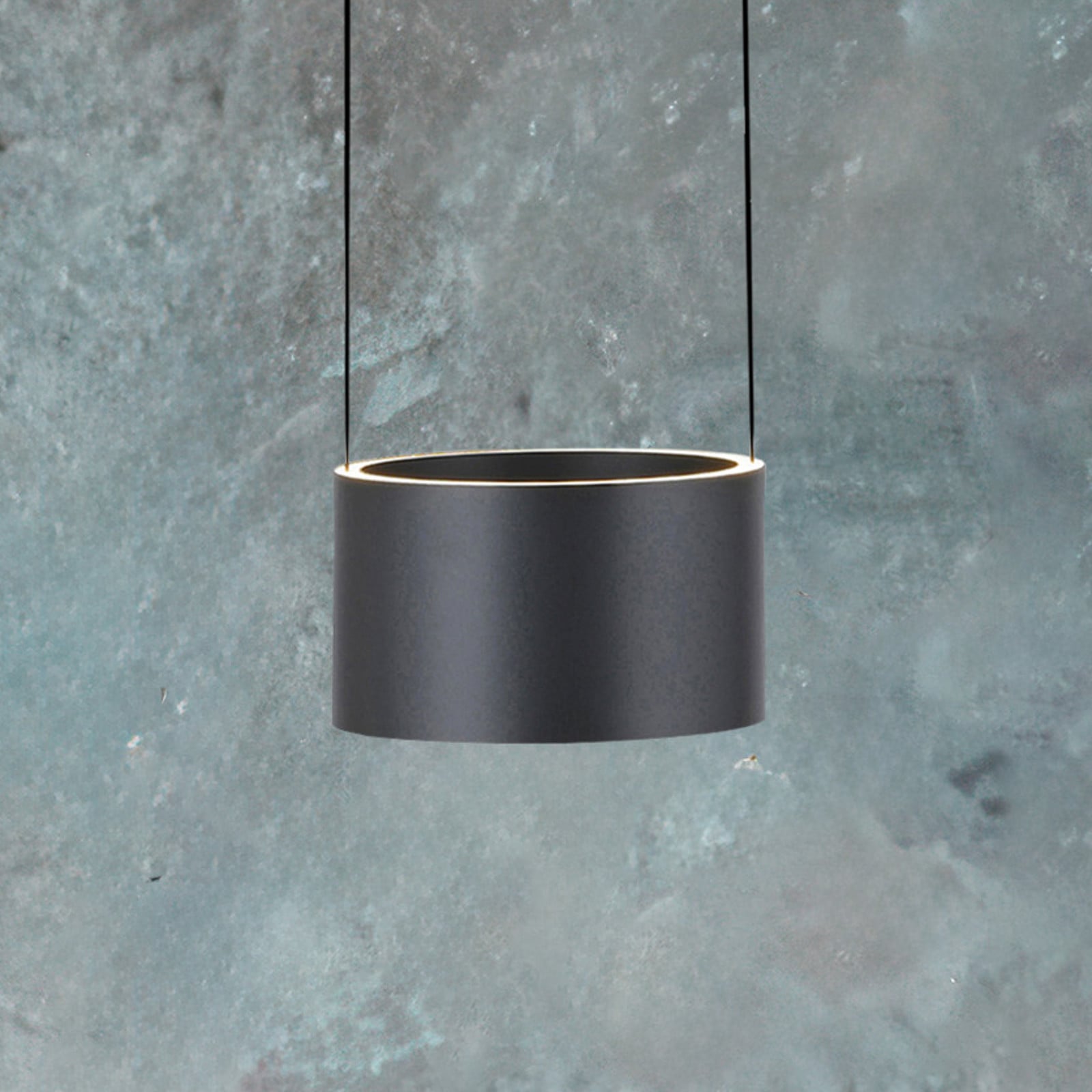 Lampă suspendată LED PURE Clipse gri Ø 20 cm CCT dimabil 2 becuri - Camera de zi / sufragerie - Modern - gri transparent - Metal