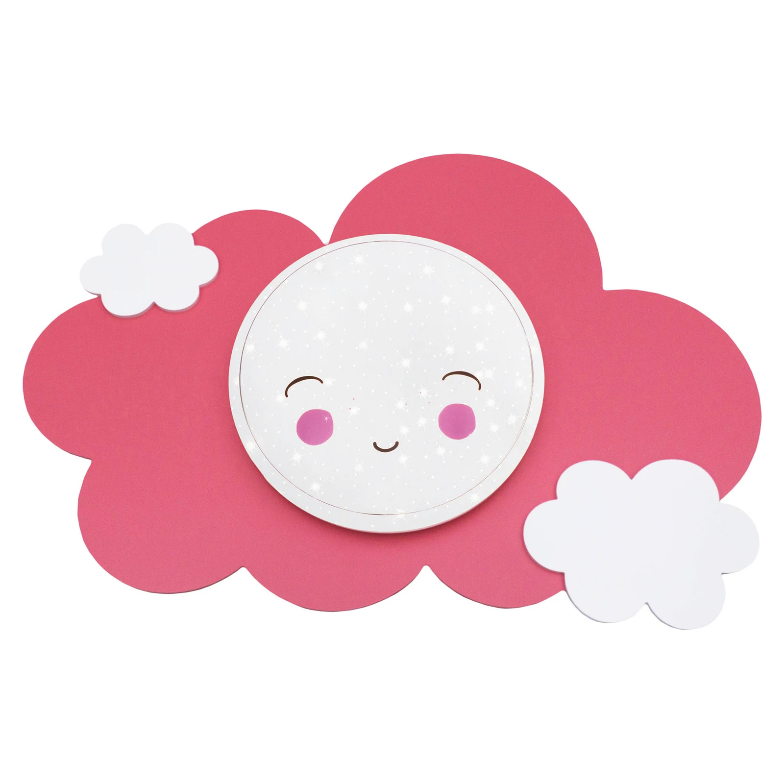 LED φωτιστικό τοίχου εικόνα σύννεφο Starlight Smile, ροζ