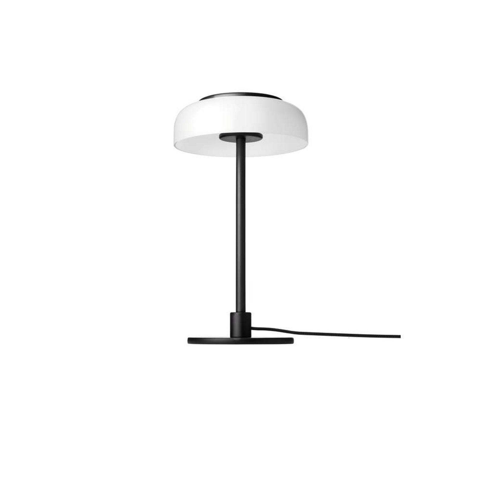 Nuura LED-laualamp Blossi, kõrgus 31 cm, must/opaal
