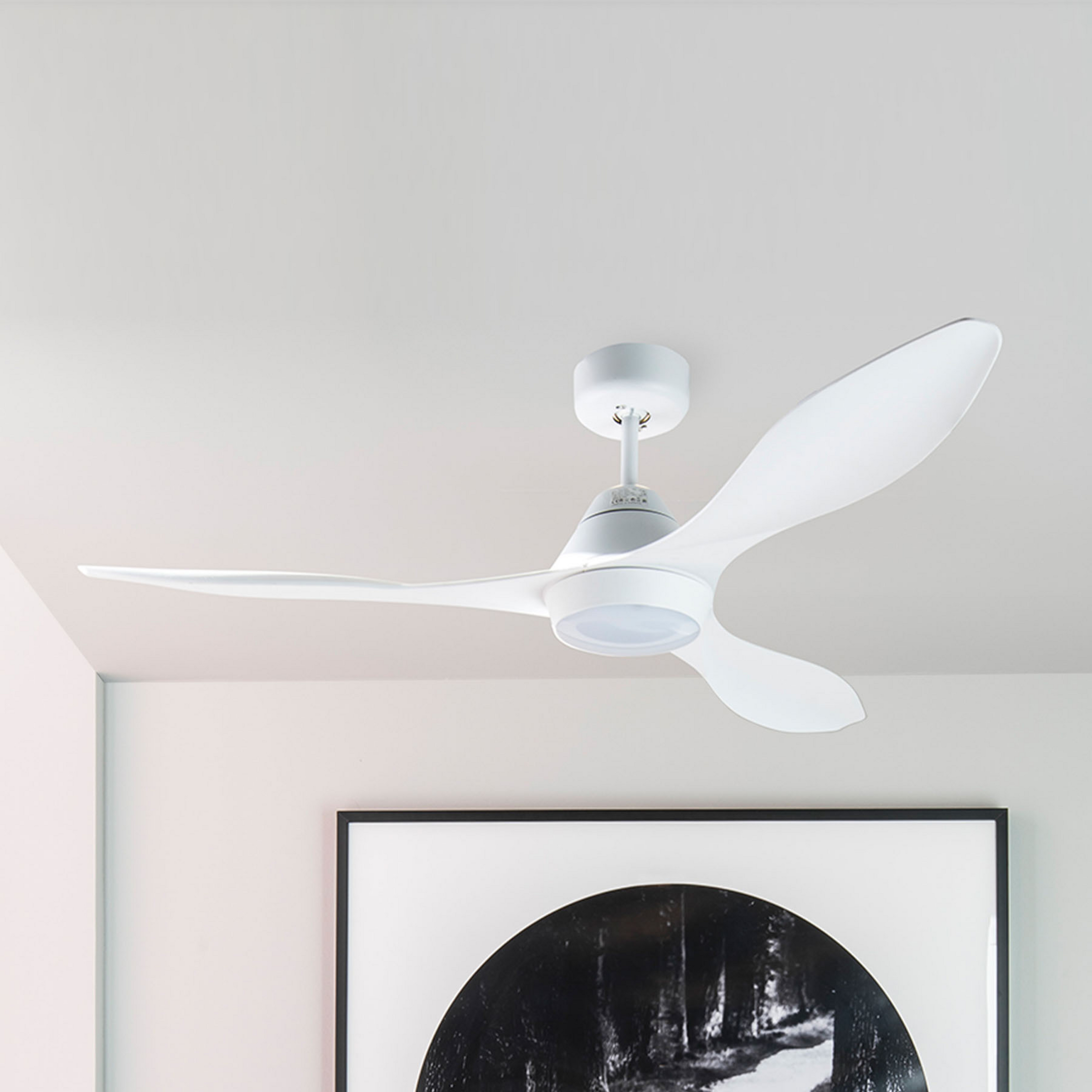 LED-Deckenventilator Polaris L, dreiflügelig, weiß