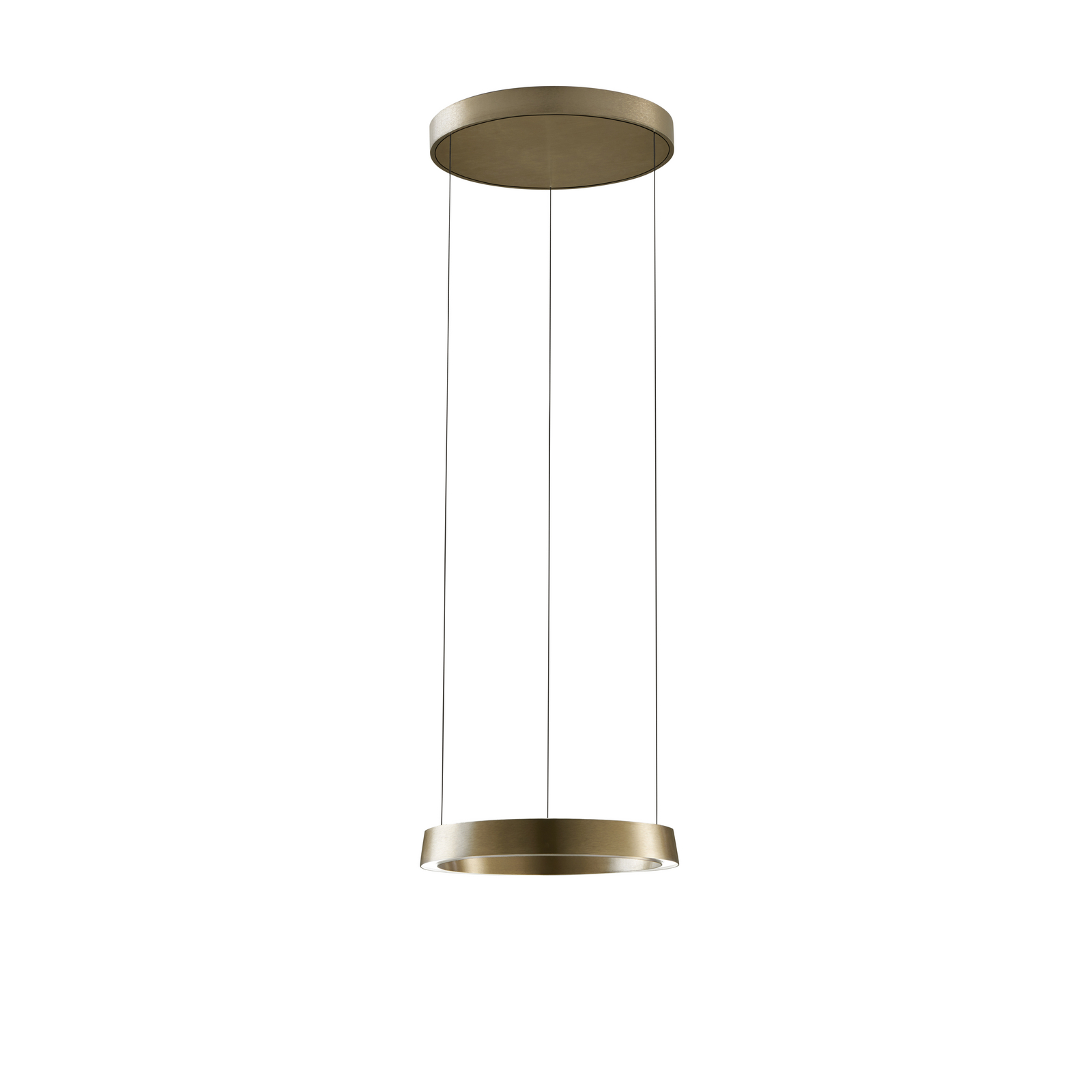 Suspension LED Edge Round en laiton, Ø 40 cm, Smart - Light-Point