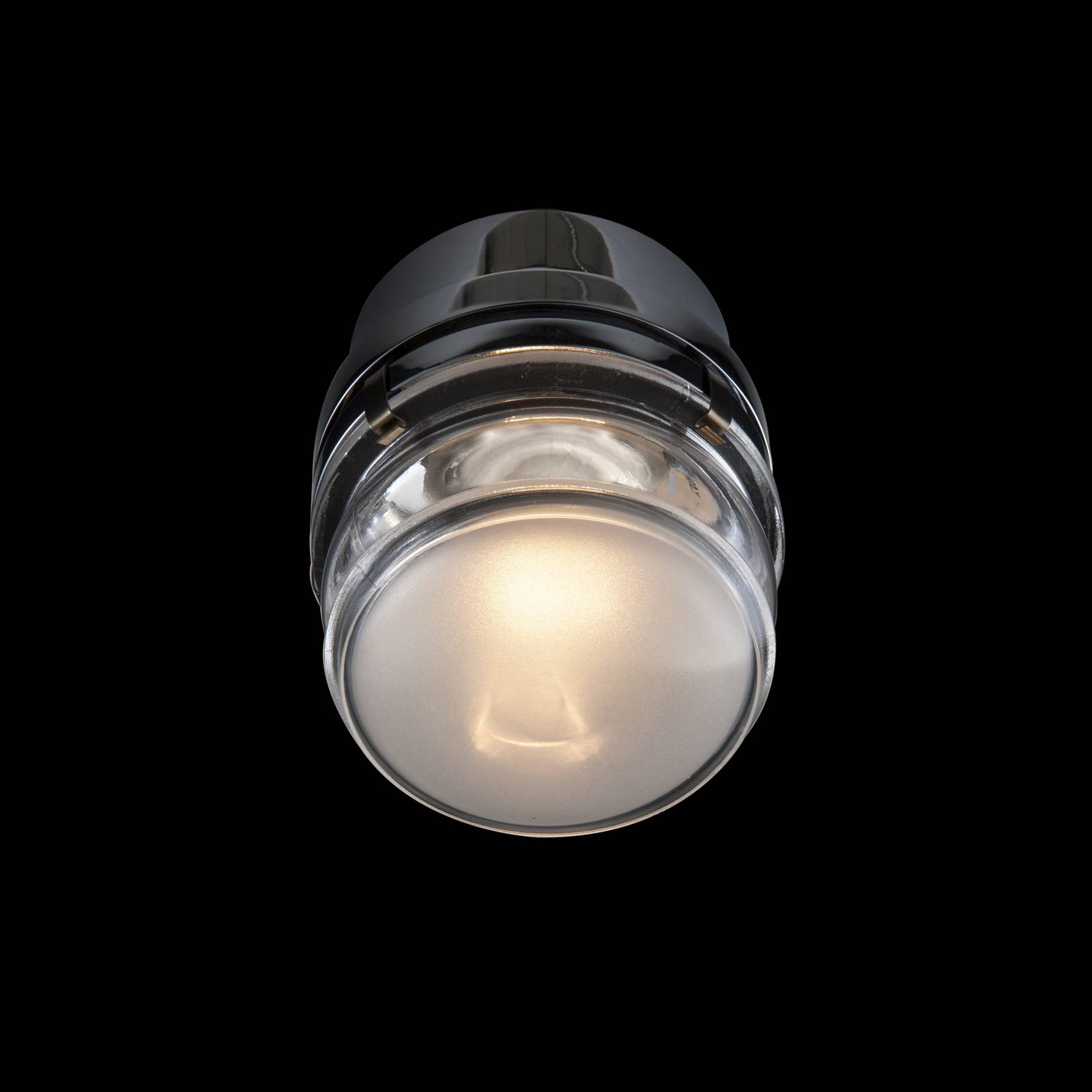 Oluce LED-Wandlampe Fresnel, chromfarben, Alu, Glas, 2.700 K günstig online kaufen