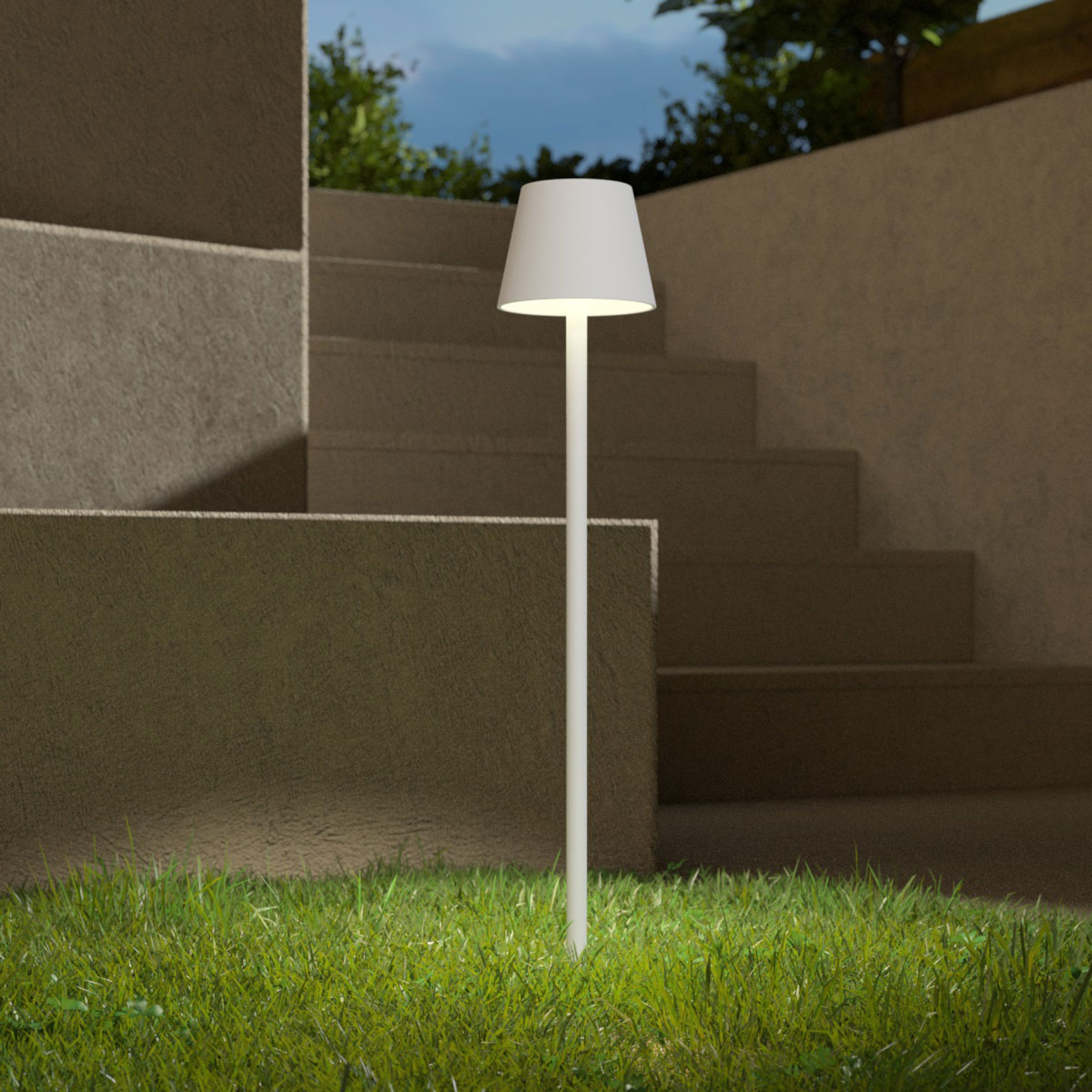 Zafferano Poldina LED-Erdspießlampe Akku, variabel