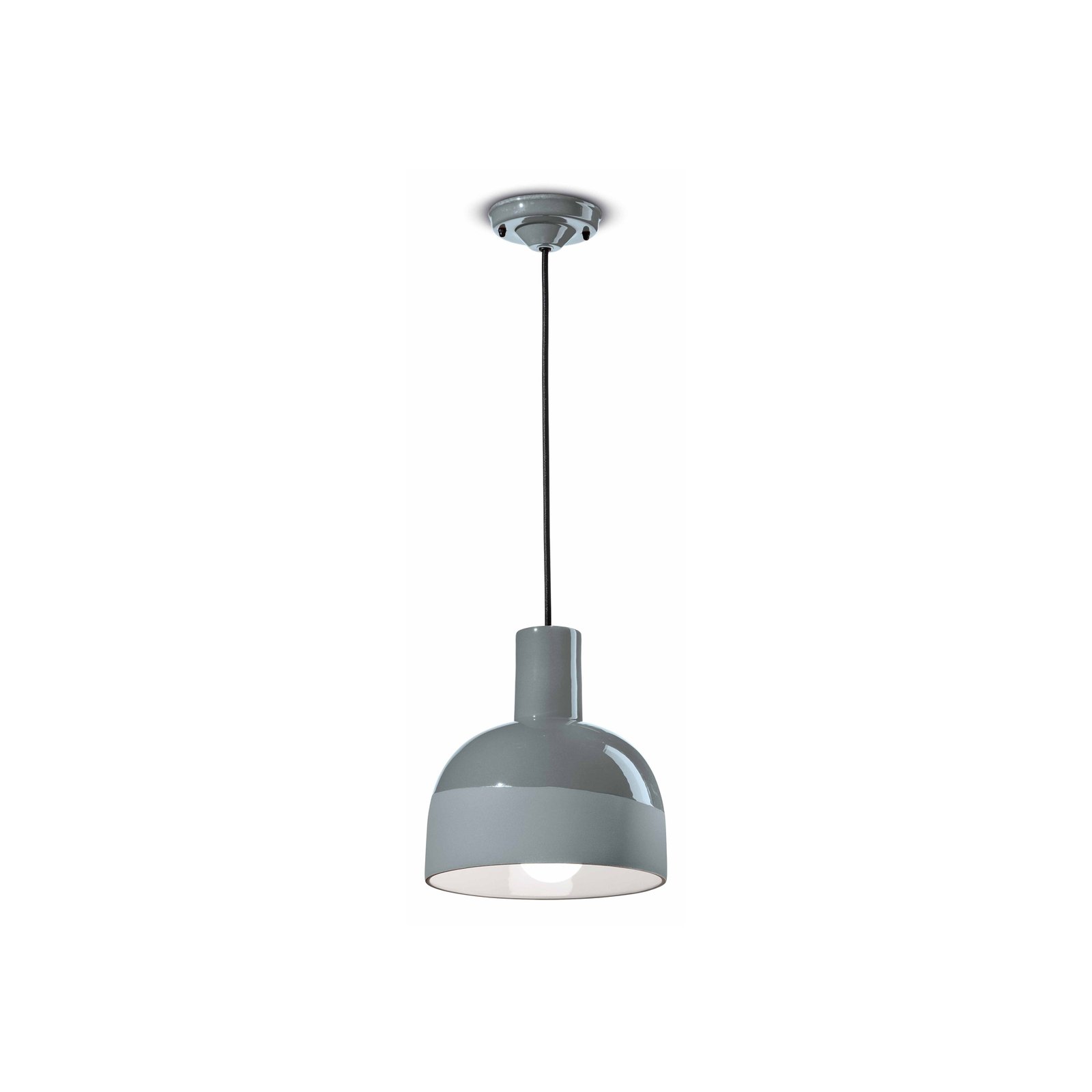 Caxixi pendant light made of ceramic, grey