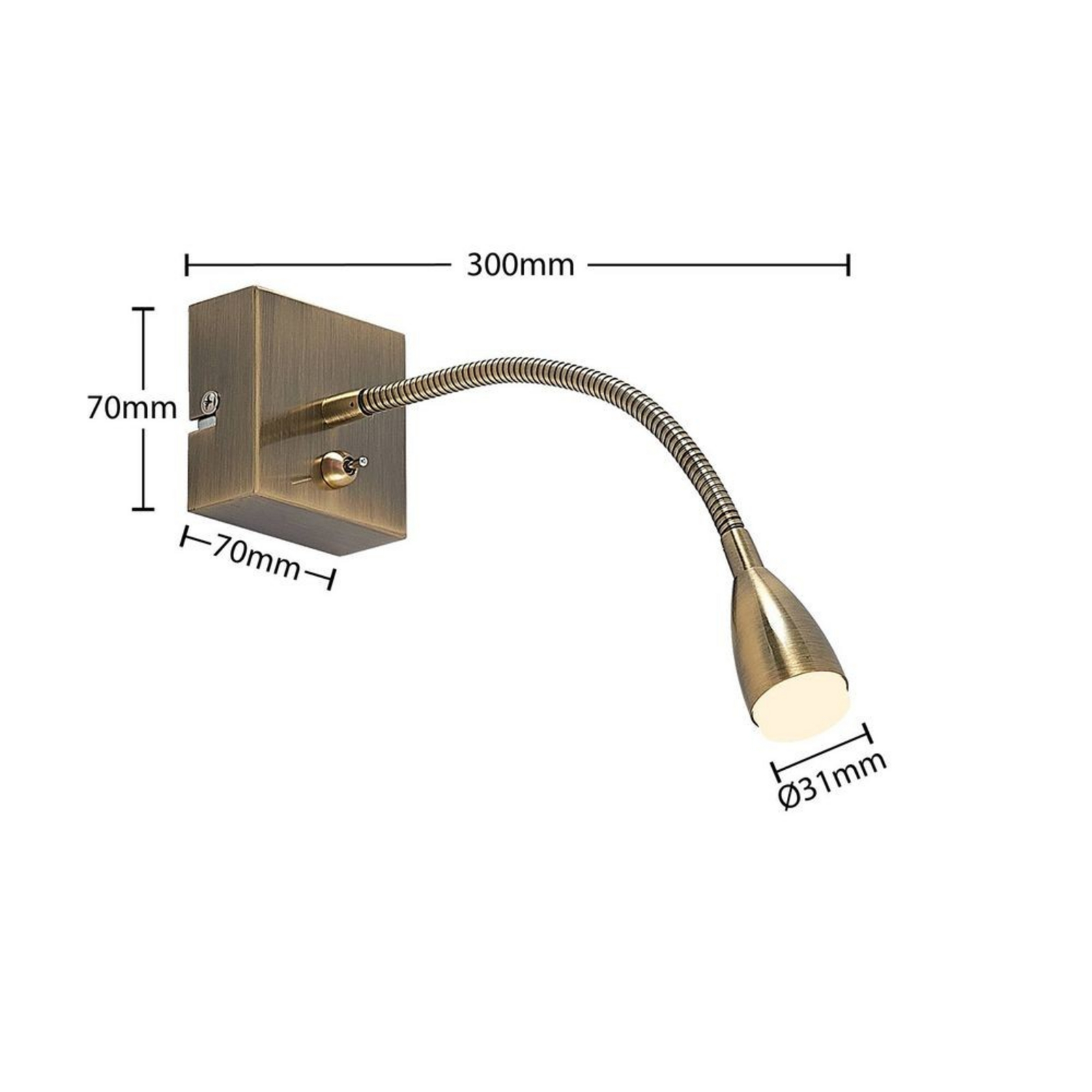 Jolka LED Aplică de Perete Brass - Lindby