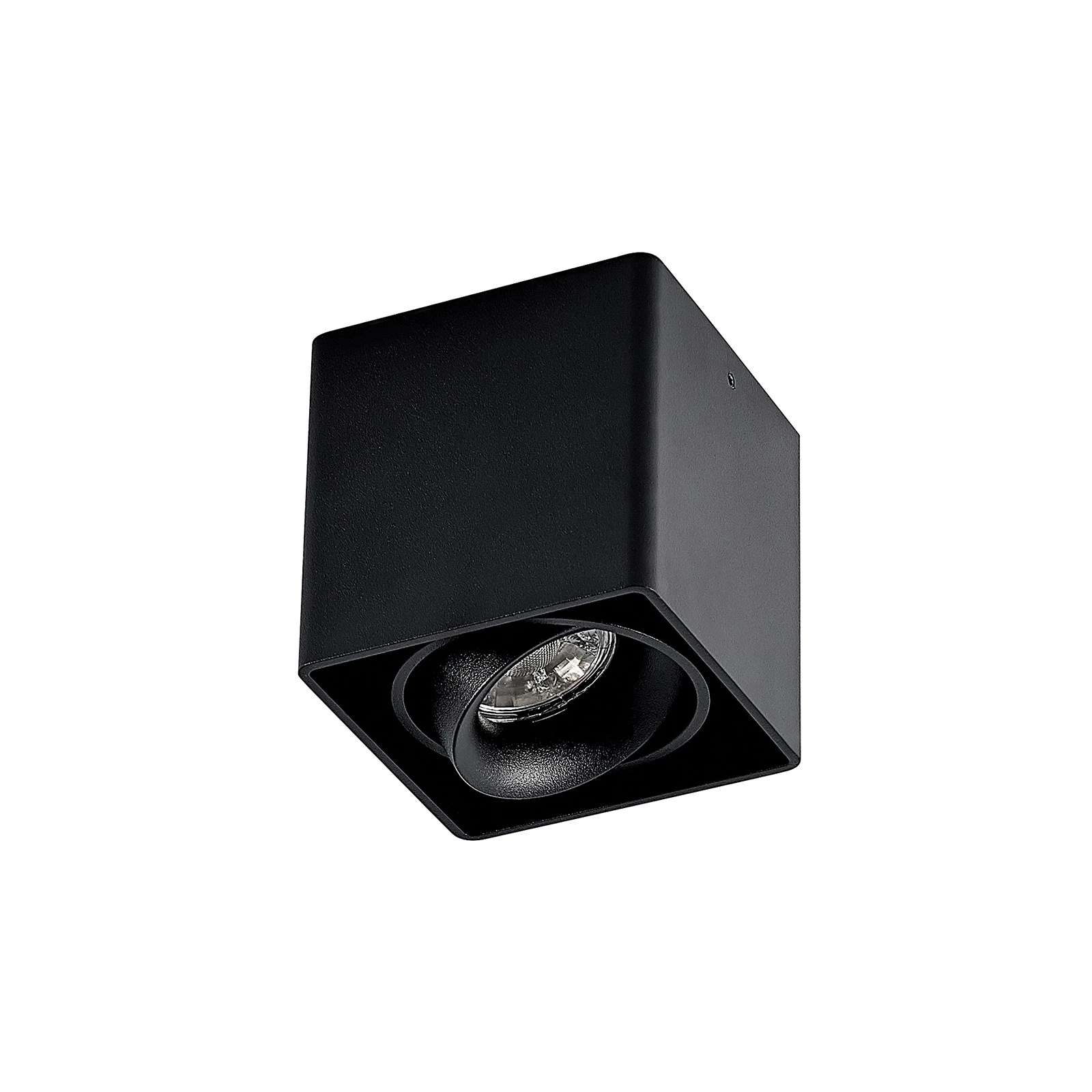 Arcchio Kubika Downlight, 9 cm, preto, 1 lâmpada, metal