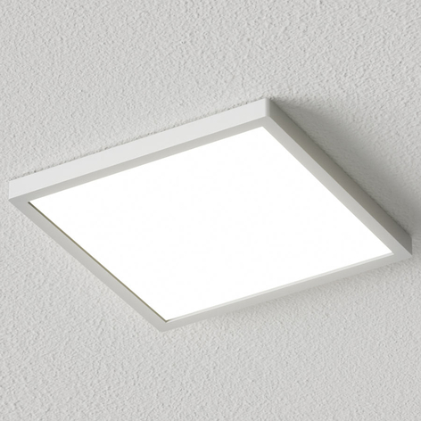 Kantig LED-taklampa Solvie, silver