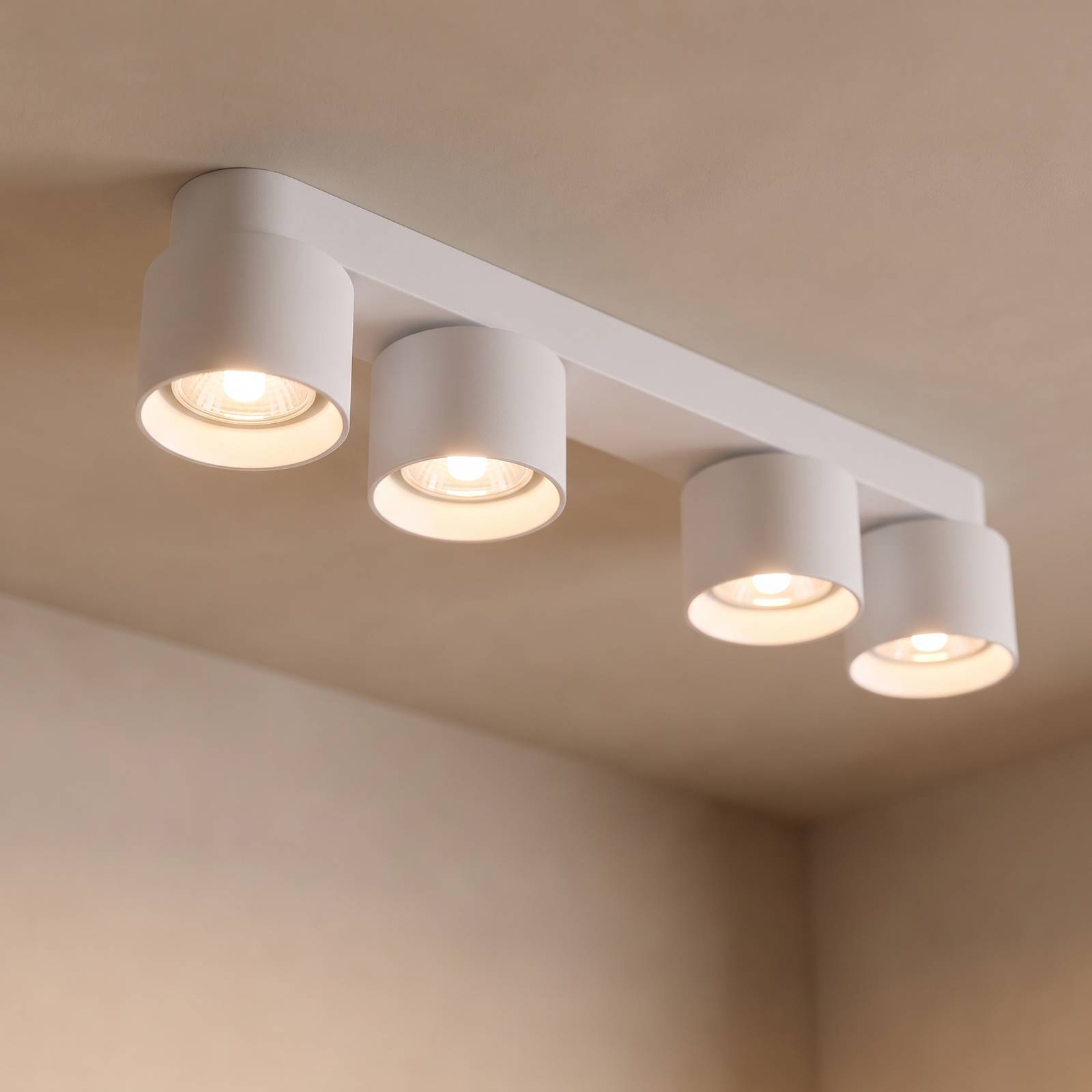 Downlight Pitcher, biały/srebrny, 4-punktowa, metalowa, GU10