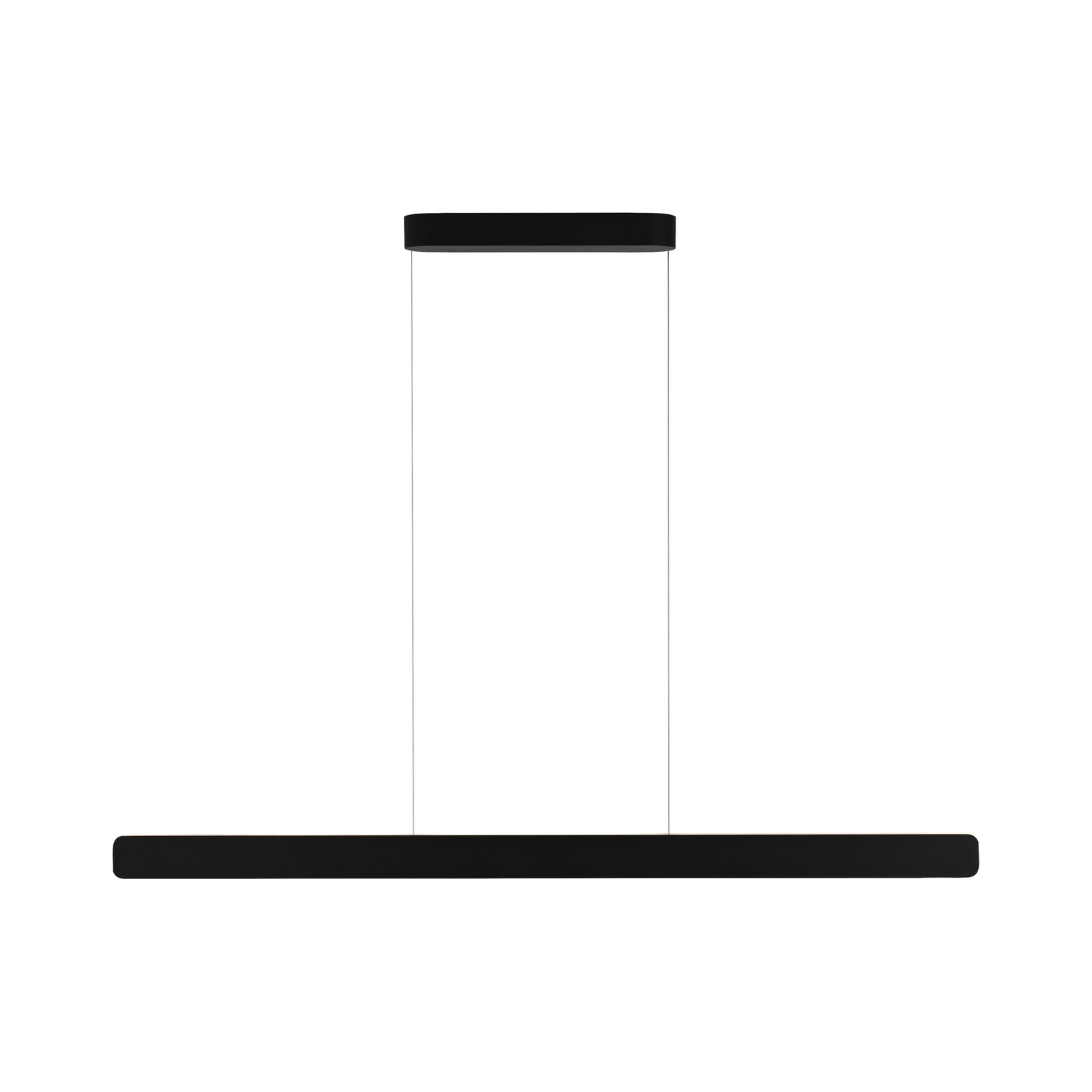 Lámpara colgante LED Q-Stretto de Paul Neuhaus, negra, 120 cm