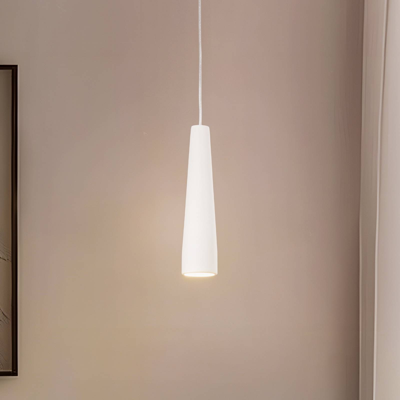 Lampa wisząca Lectra ceramiczna w kształcie stożka