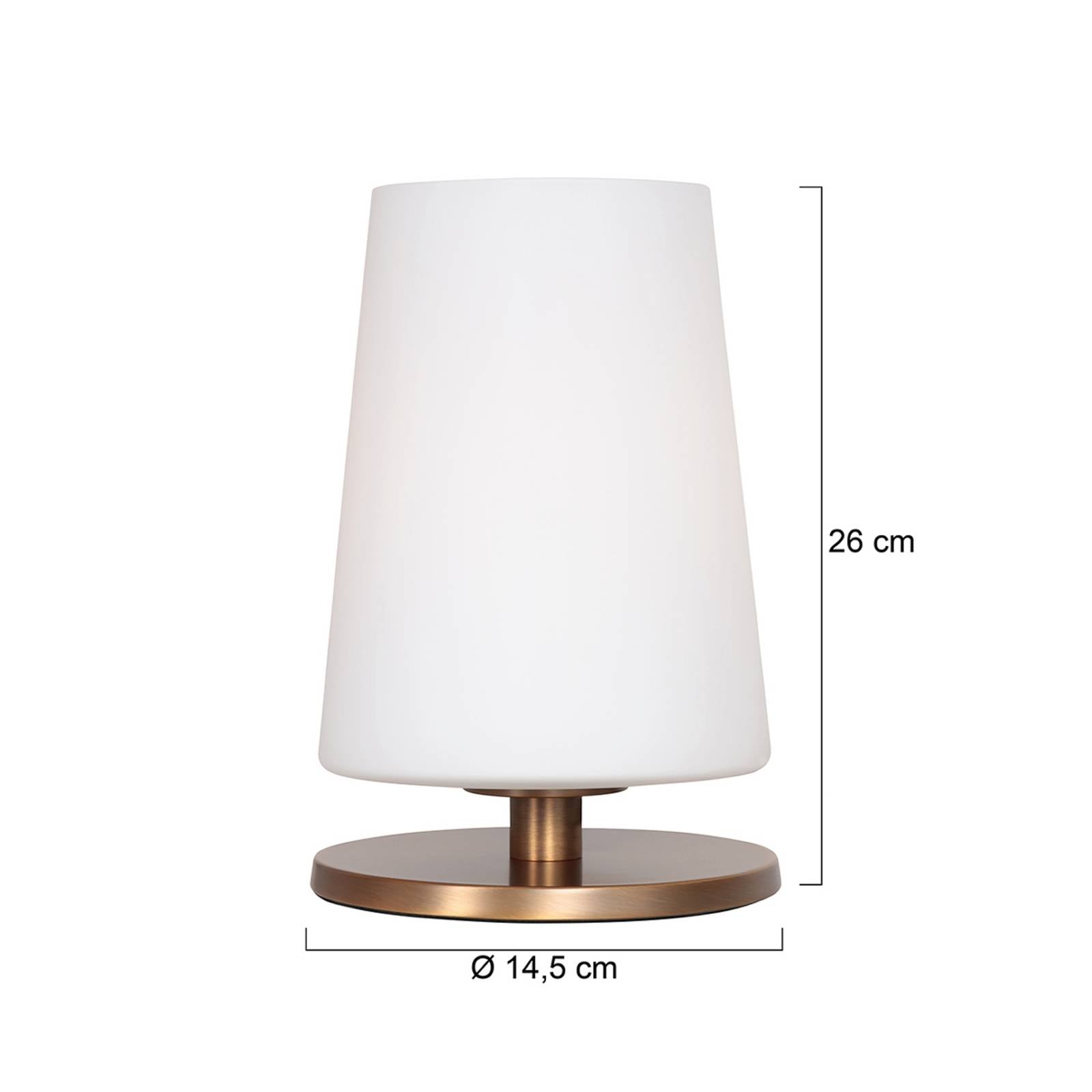 Steinhauer Lampe de table Ancilla, bronze, hauteur 26 cm, métal, verre, E27