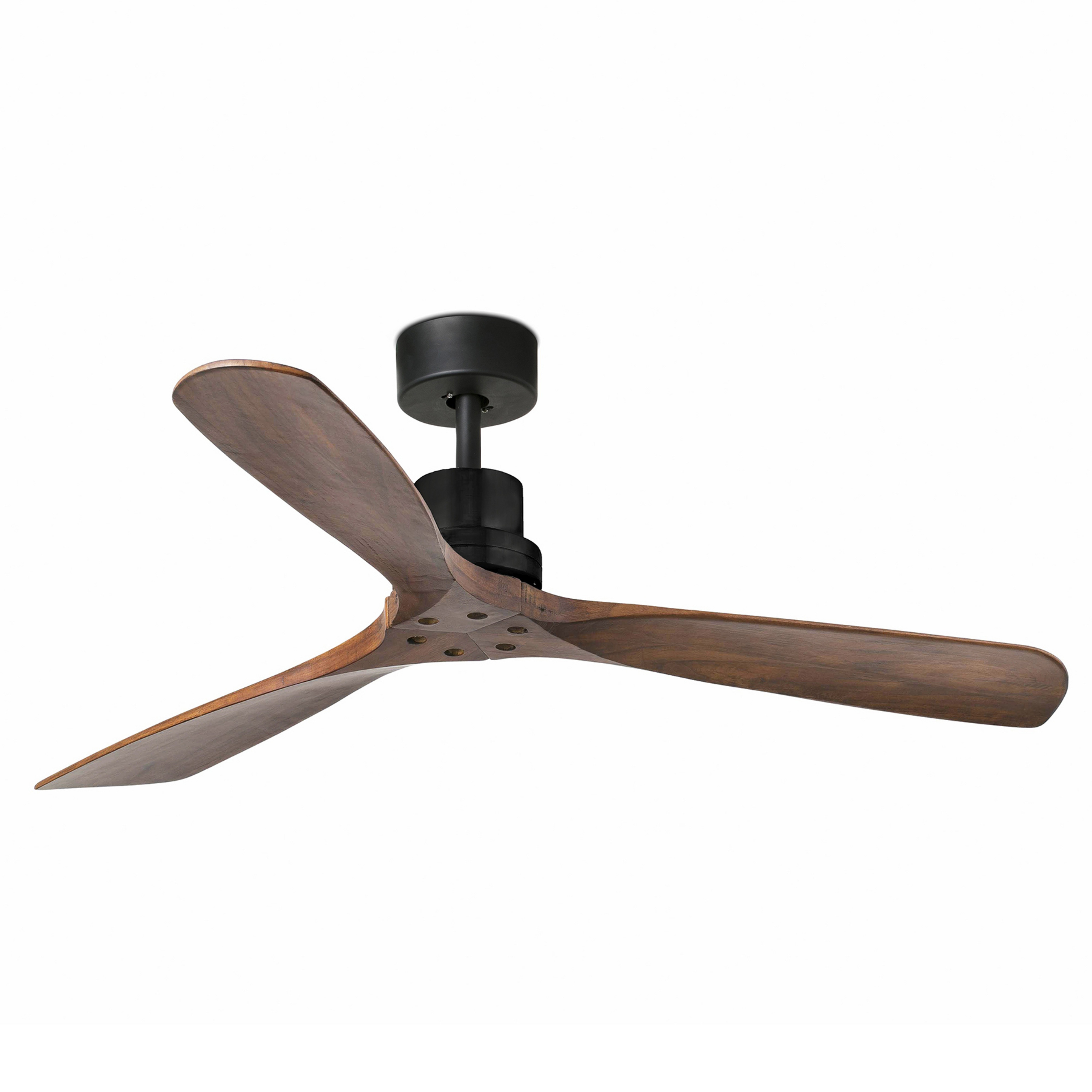 Lantau ceiling fan, Ø 132 cm, remote control, walnut/black