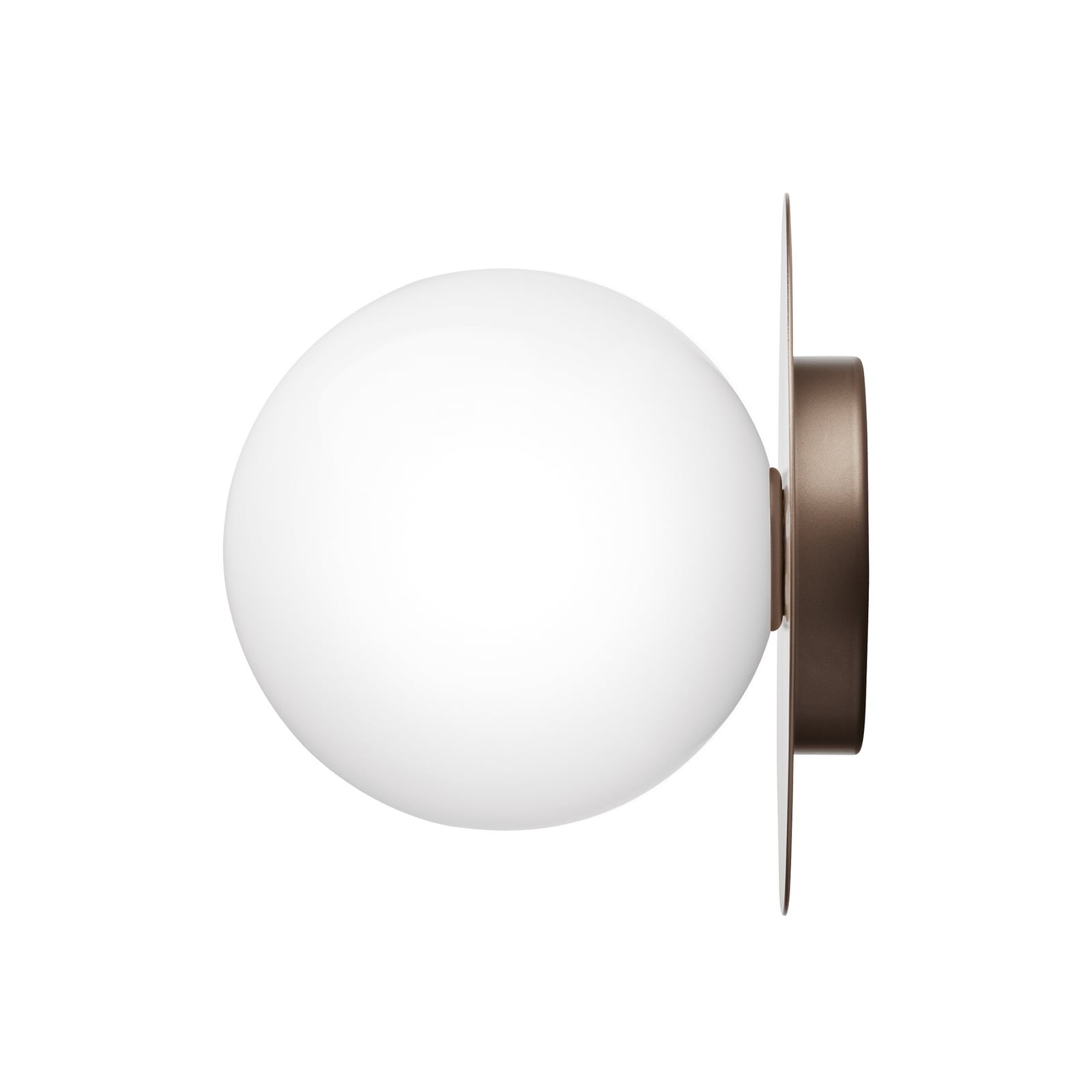 Liila 1 wall light, bronze/opal, Ø 25.5 cm, IP 44 - Nuura