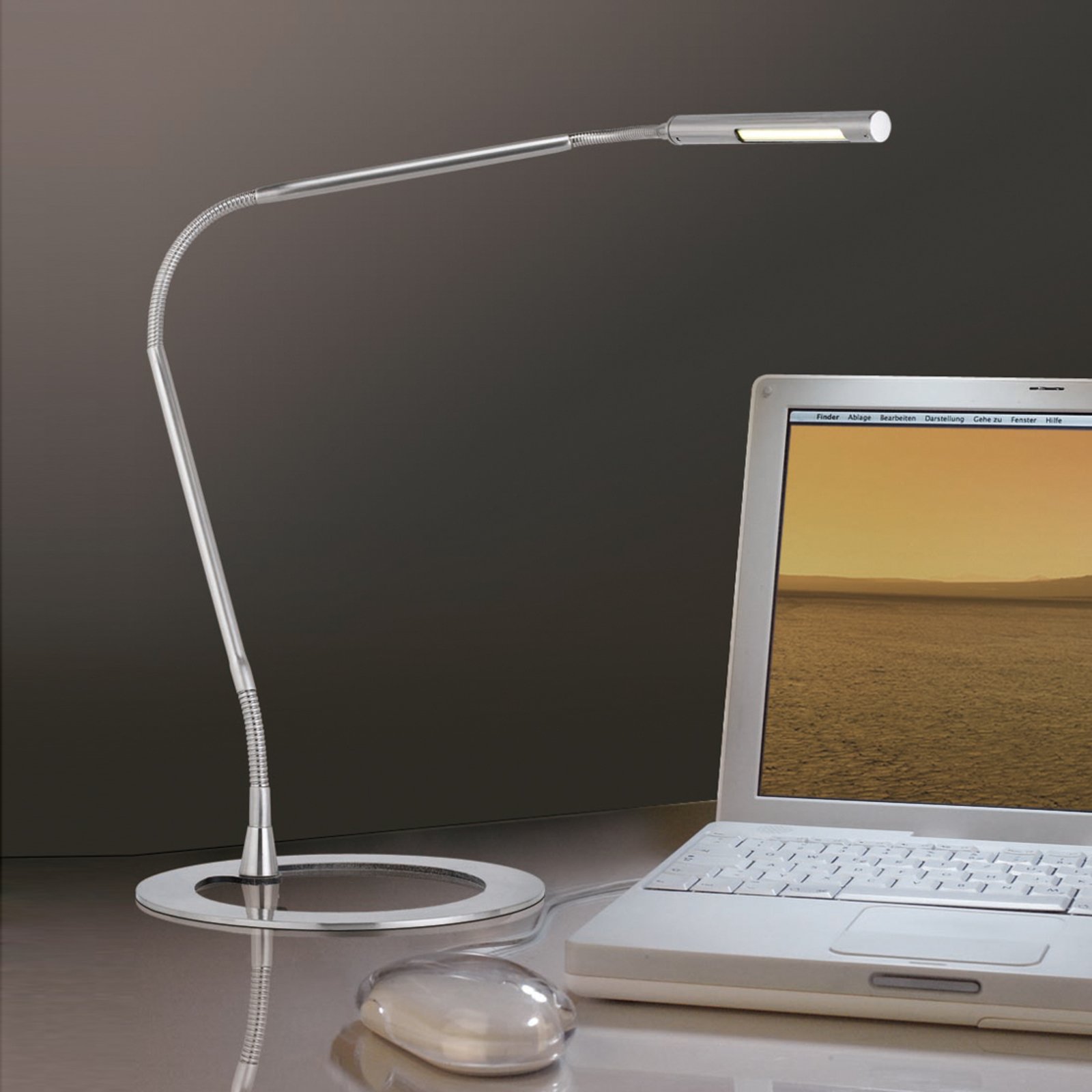 Plaza Stolová Lampa Brushed Iron - Paulmann