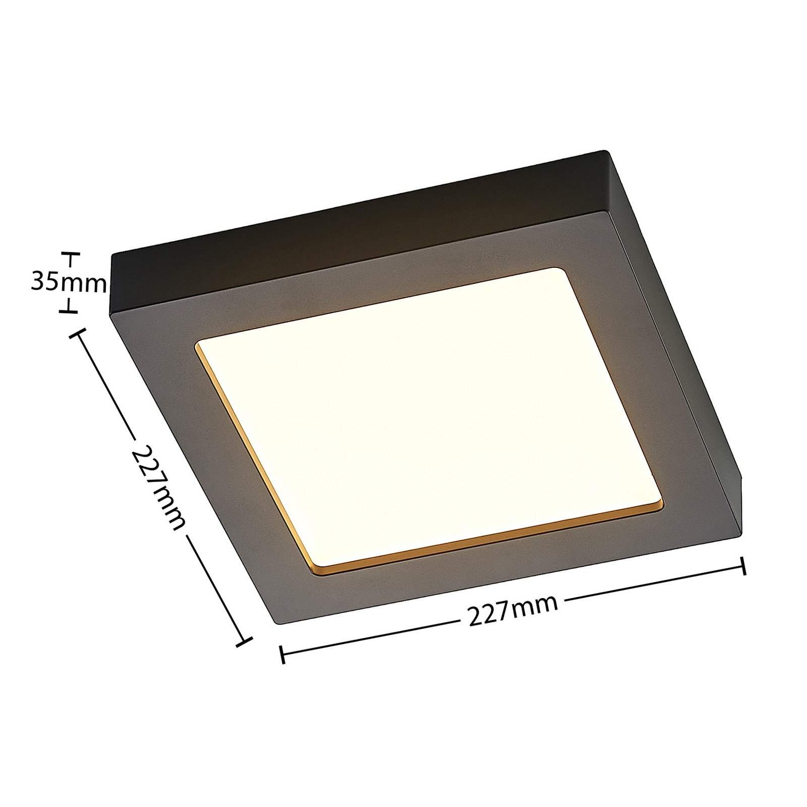 Prios Mazin LED-Deckenlampe, IP44, CCT, 24 W