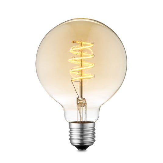 Lucande LED bulb E27 G95 4W 2,700K dimmable amber