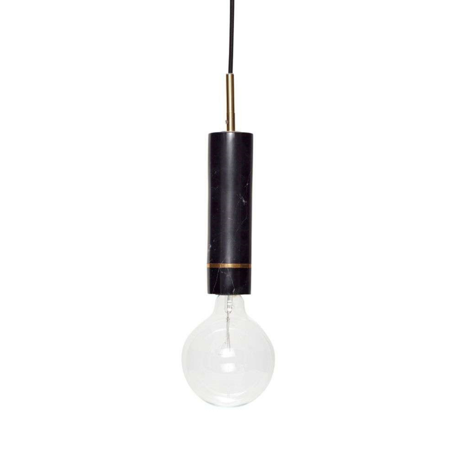 Elegant Lustră Pendul Marble Black/Brass - Hübsch