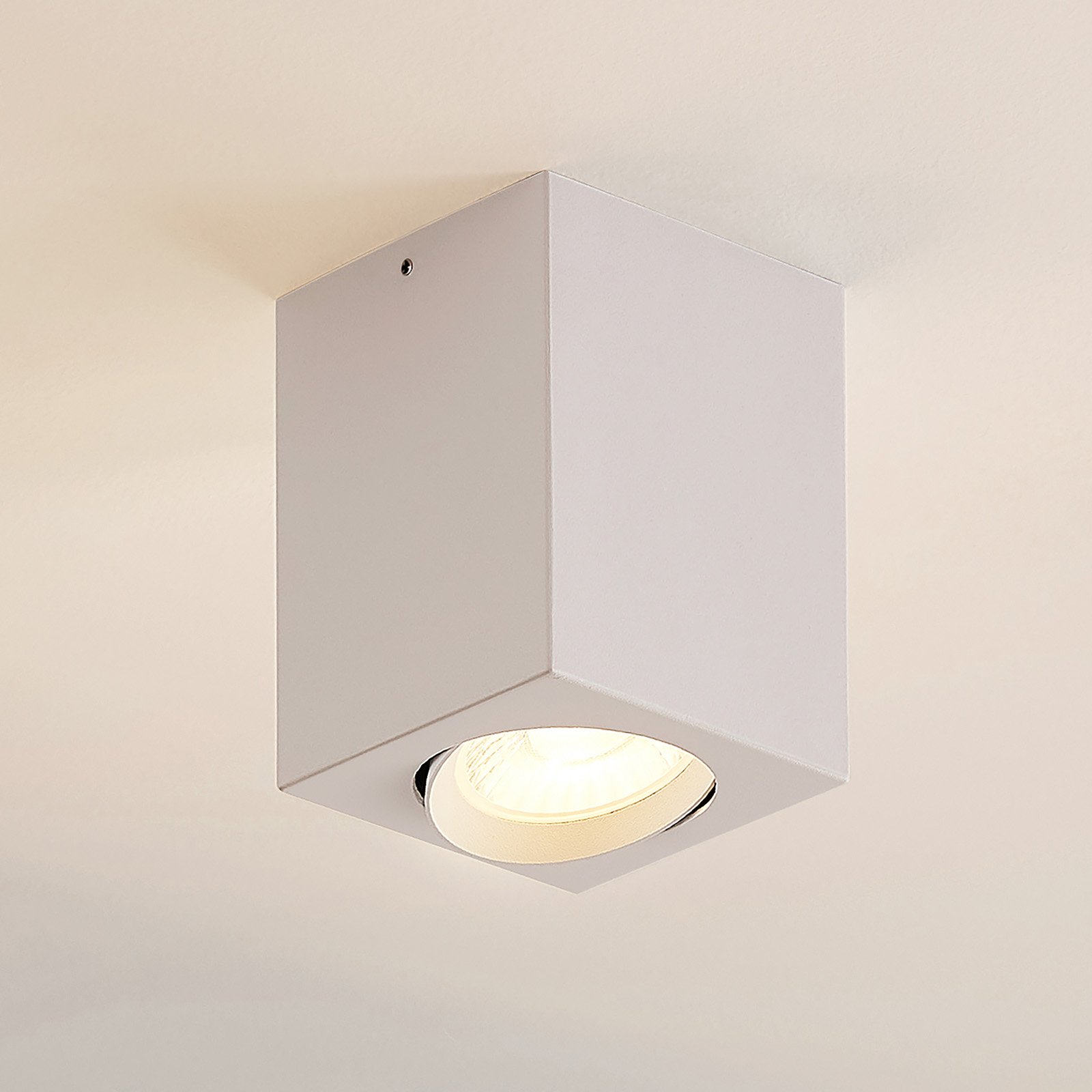 Arcchio Basir LED-loftspot i hvid, 8 W