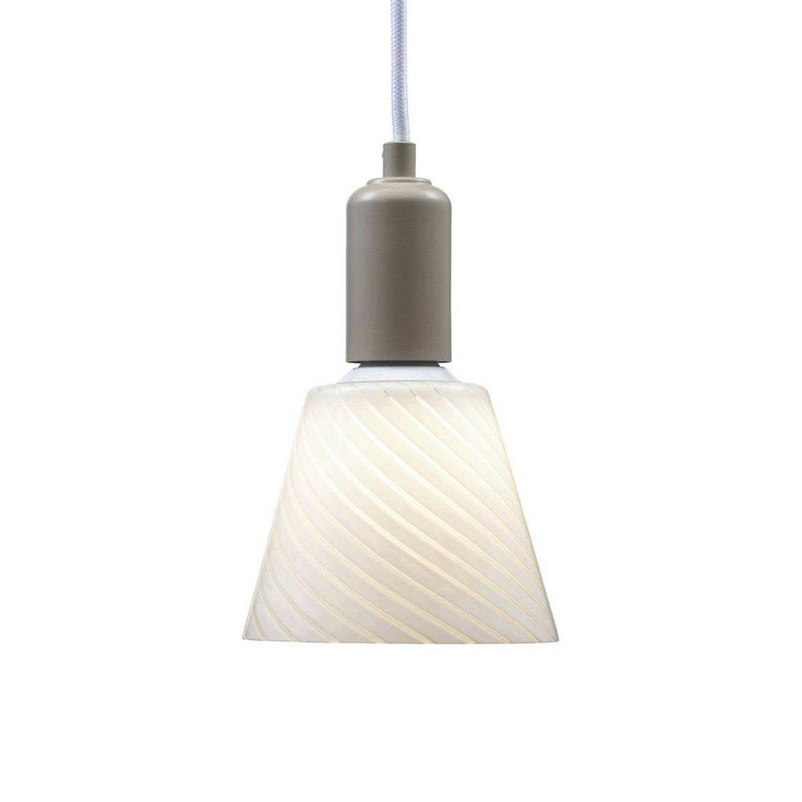 PR Home Hängeleuchte Tilda, weiß, Ø 12,5 cm, Glas, Stecker