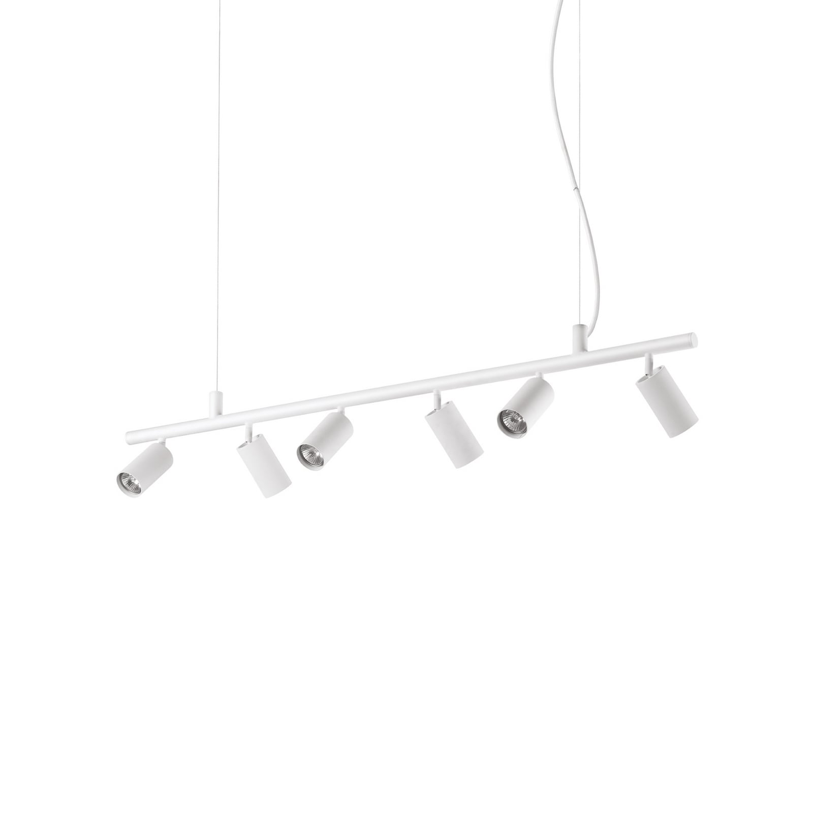 Suspension IDEAL LUX Dynamite Round, blanche, à 6 lampes