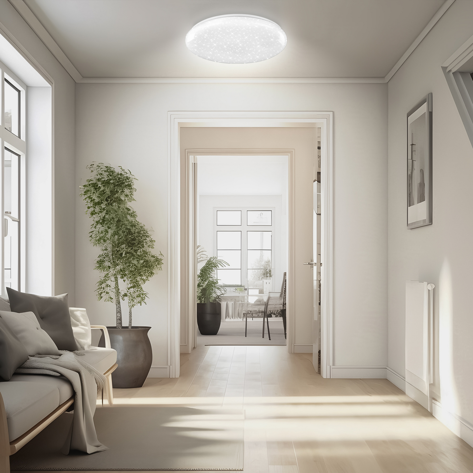 Lampa sufitowa LED Bright Sky, biała, 51 W, gwieździste niebo Lampa sufitowa LED Bright Sky, biała, 51 W, gwieździste niebo