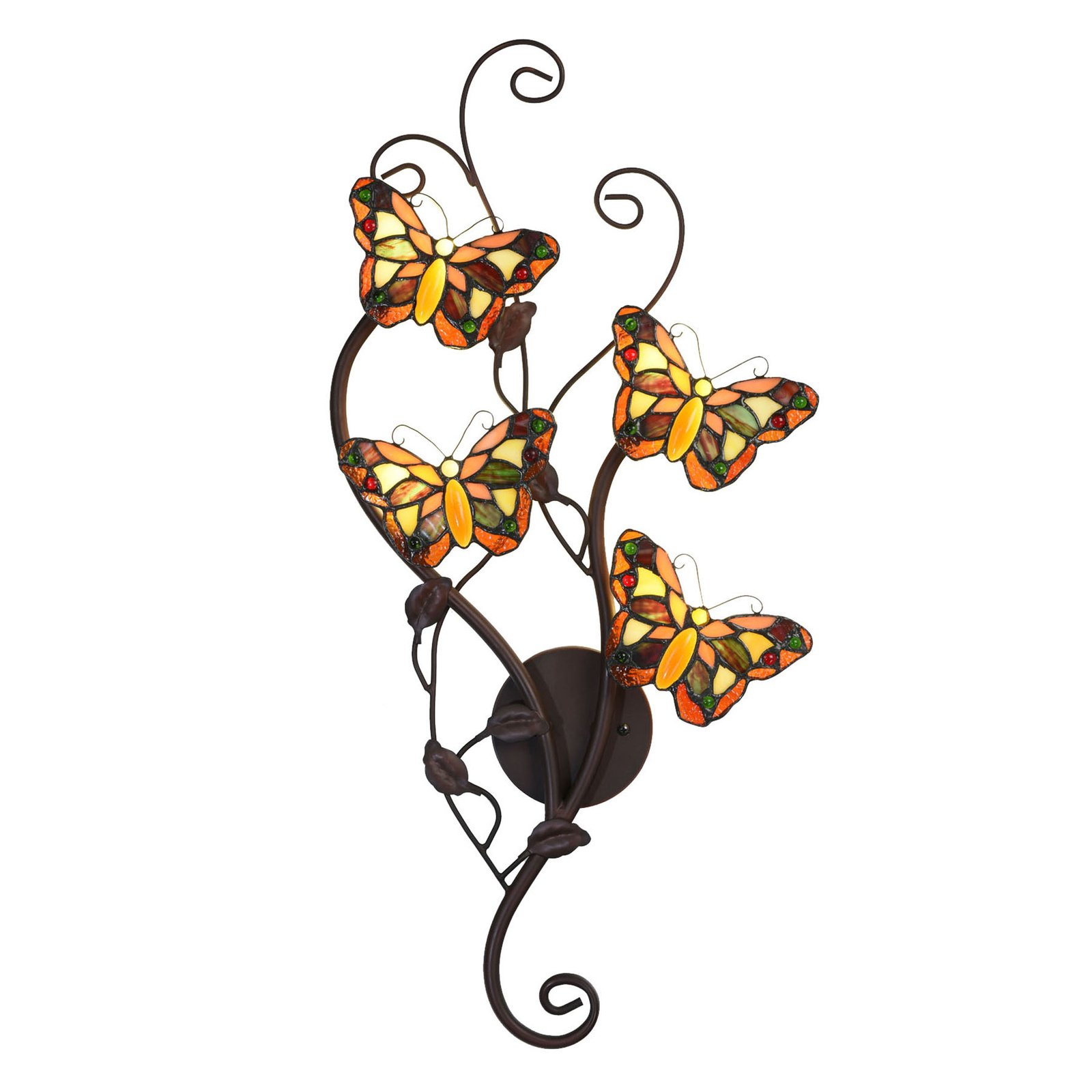 Vägglampa 5979 med fjärilar, 4 lampor