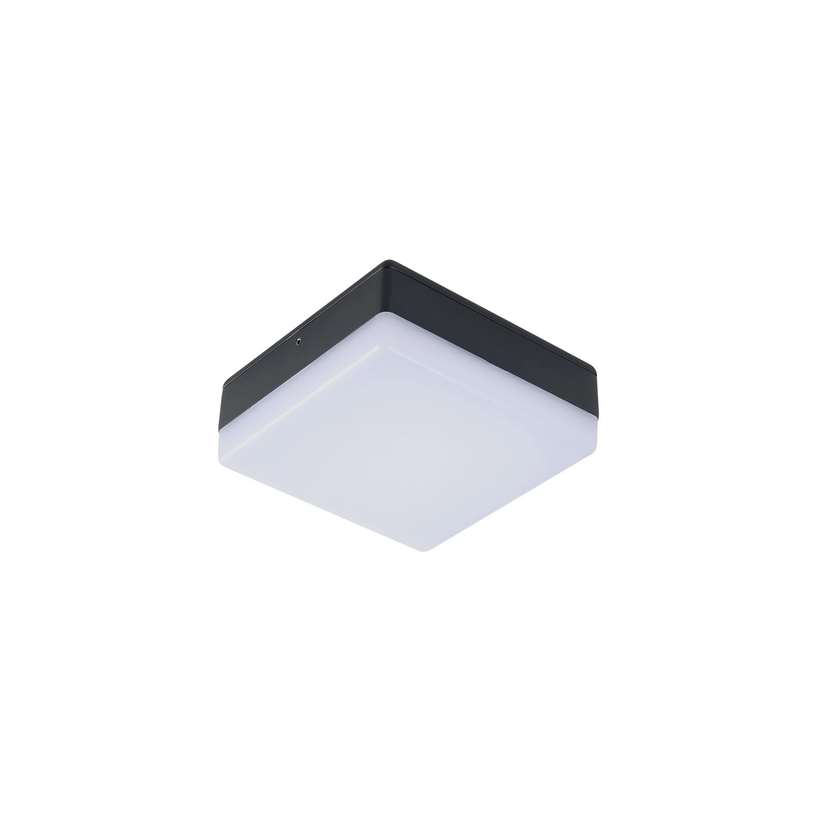 Lucande LED φωτιστικό οροφής Thilo, 16cm, ανθρακί, αισθητήρας, IP54