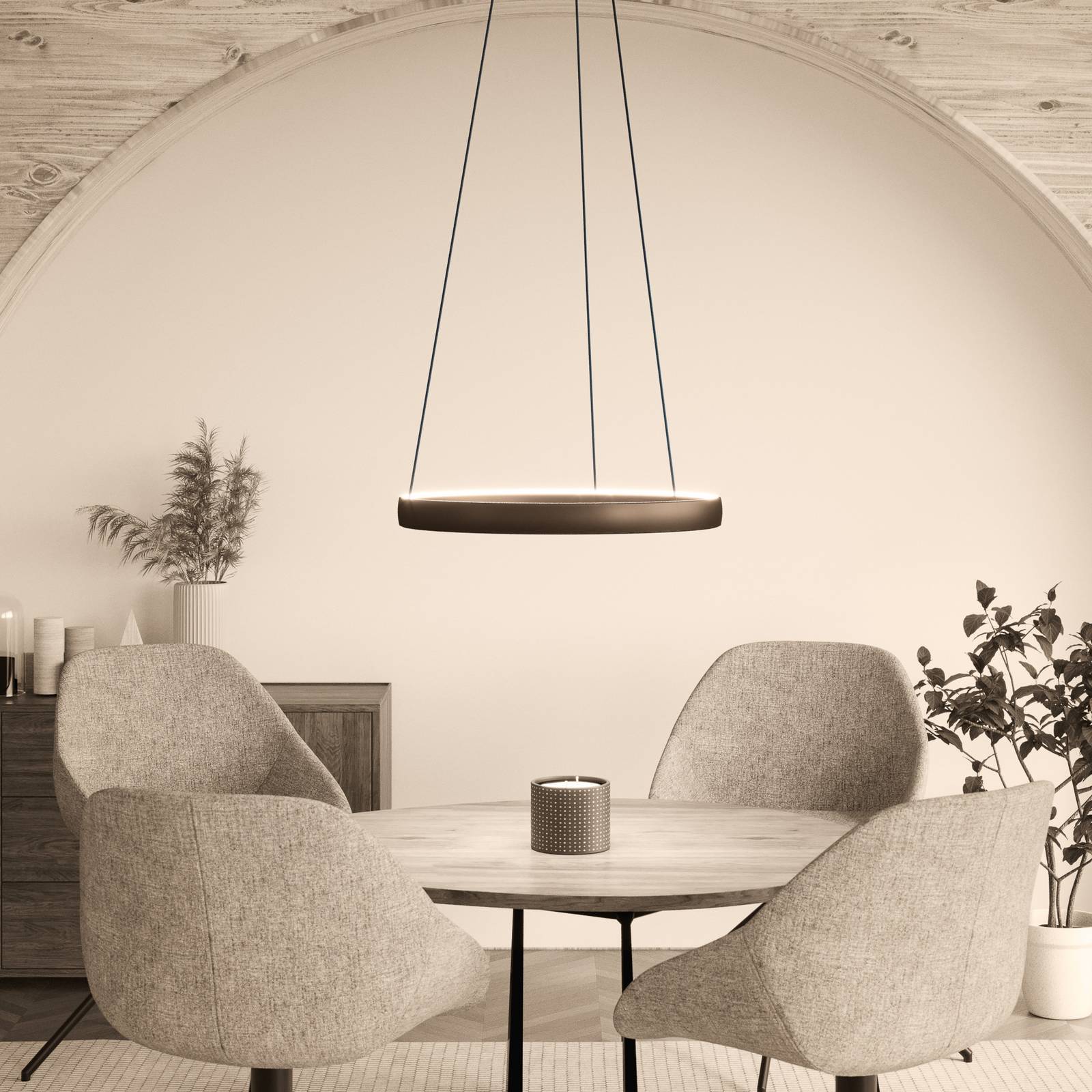  Stars Of Light Stars Of Light Led-hängelampe Trabuco, Braun, ø 80 Cm Cct 