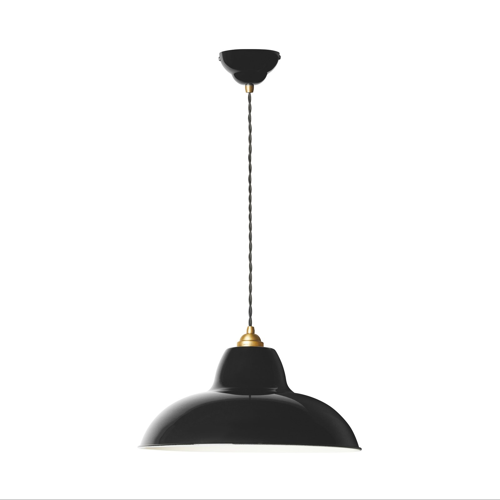 Original 1227 Midi Wide Brass Suspension Jet Black - Anglepoise